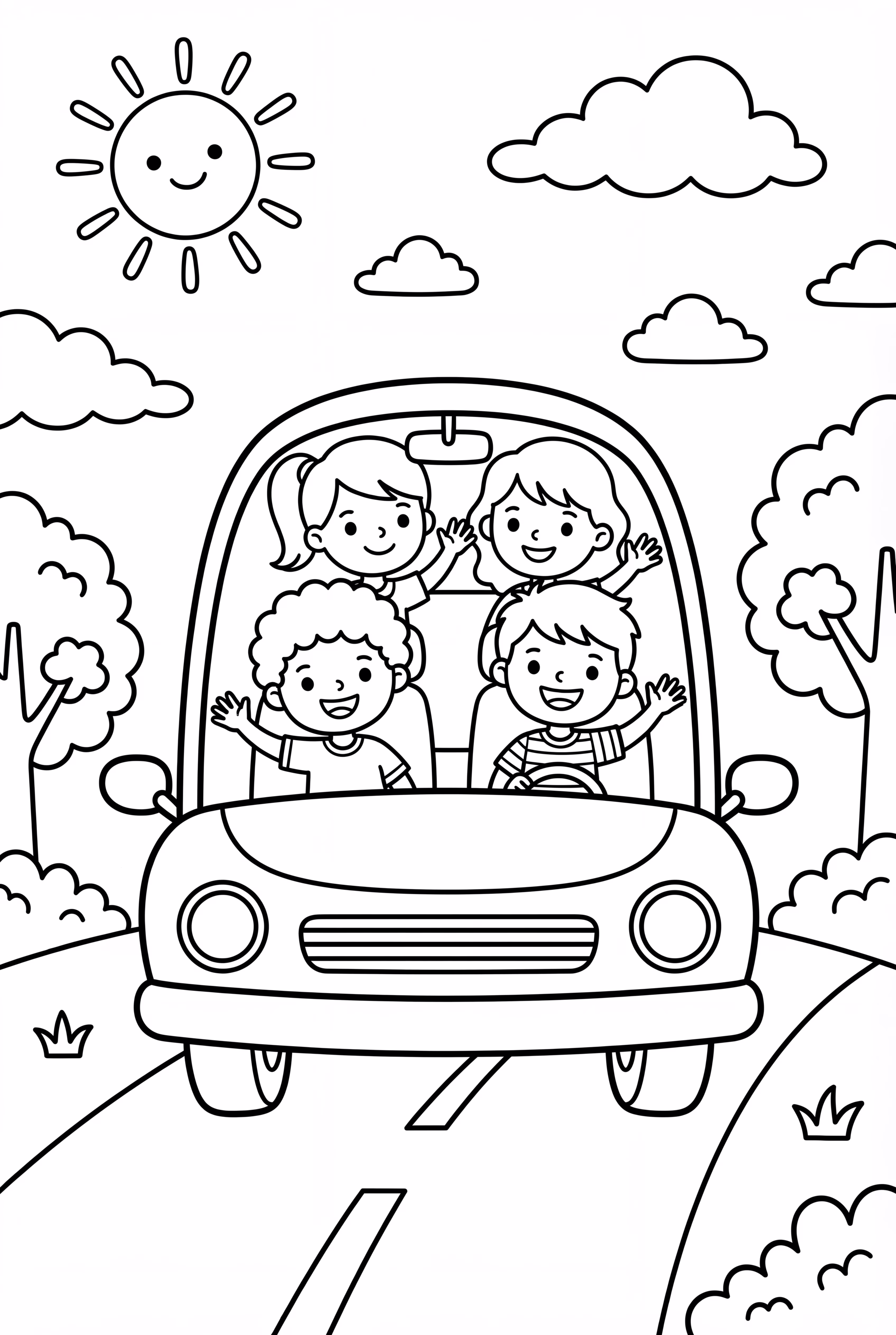 Friends On A Summer Road Trip