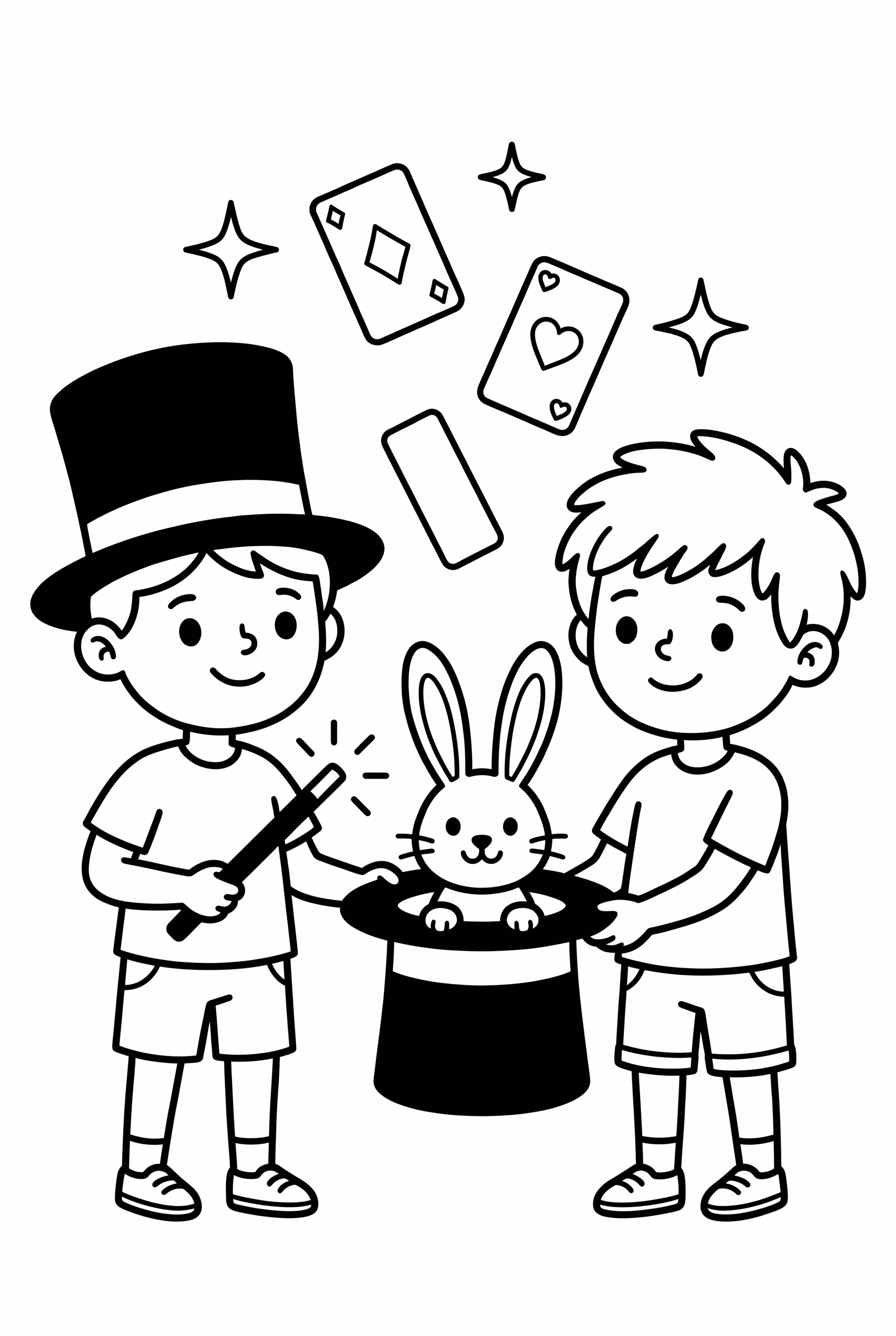 Amigos Fazendo Truques de Mágica