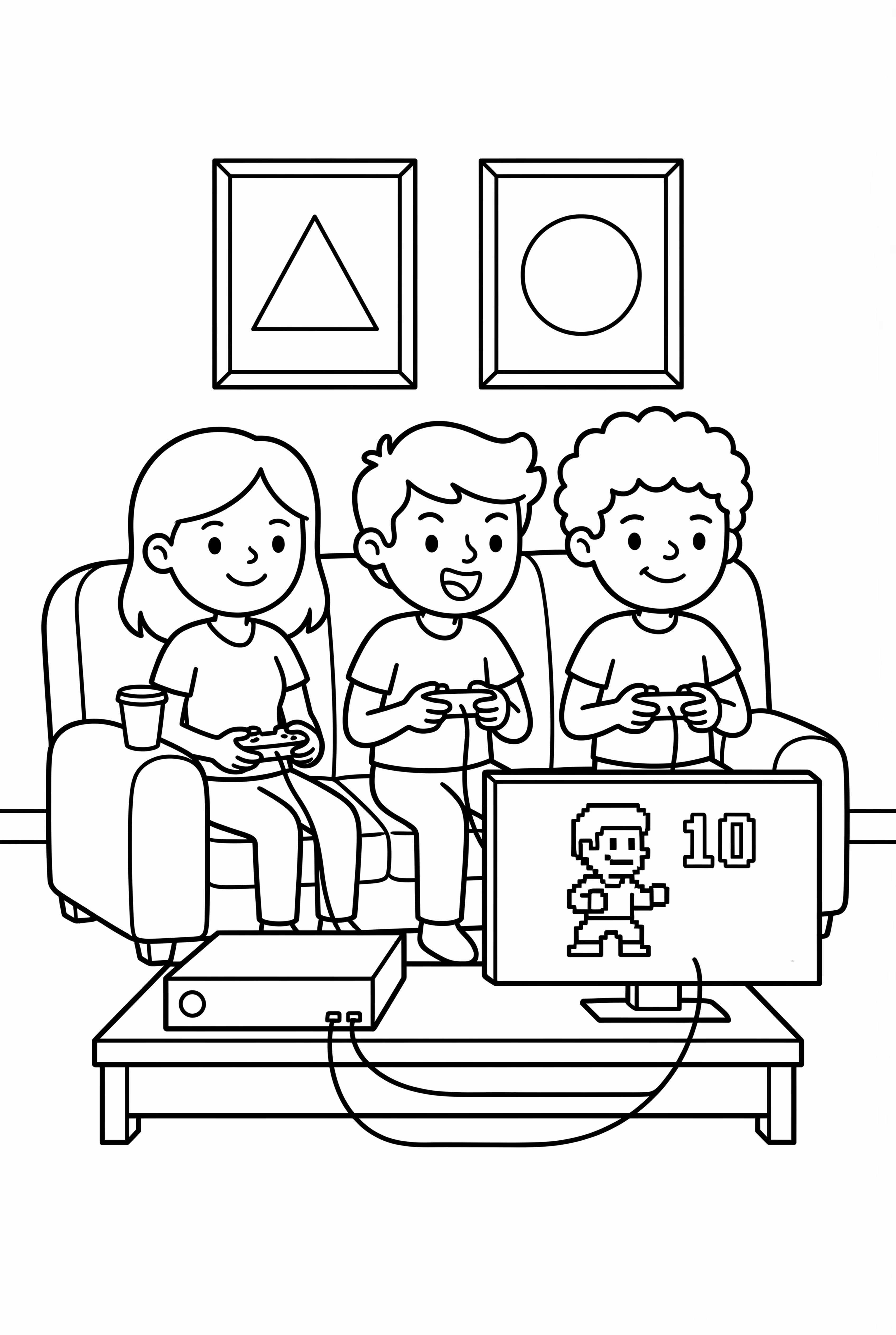 Friends Playing Video Games On Couch