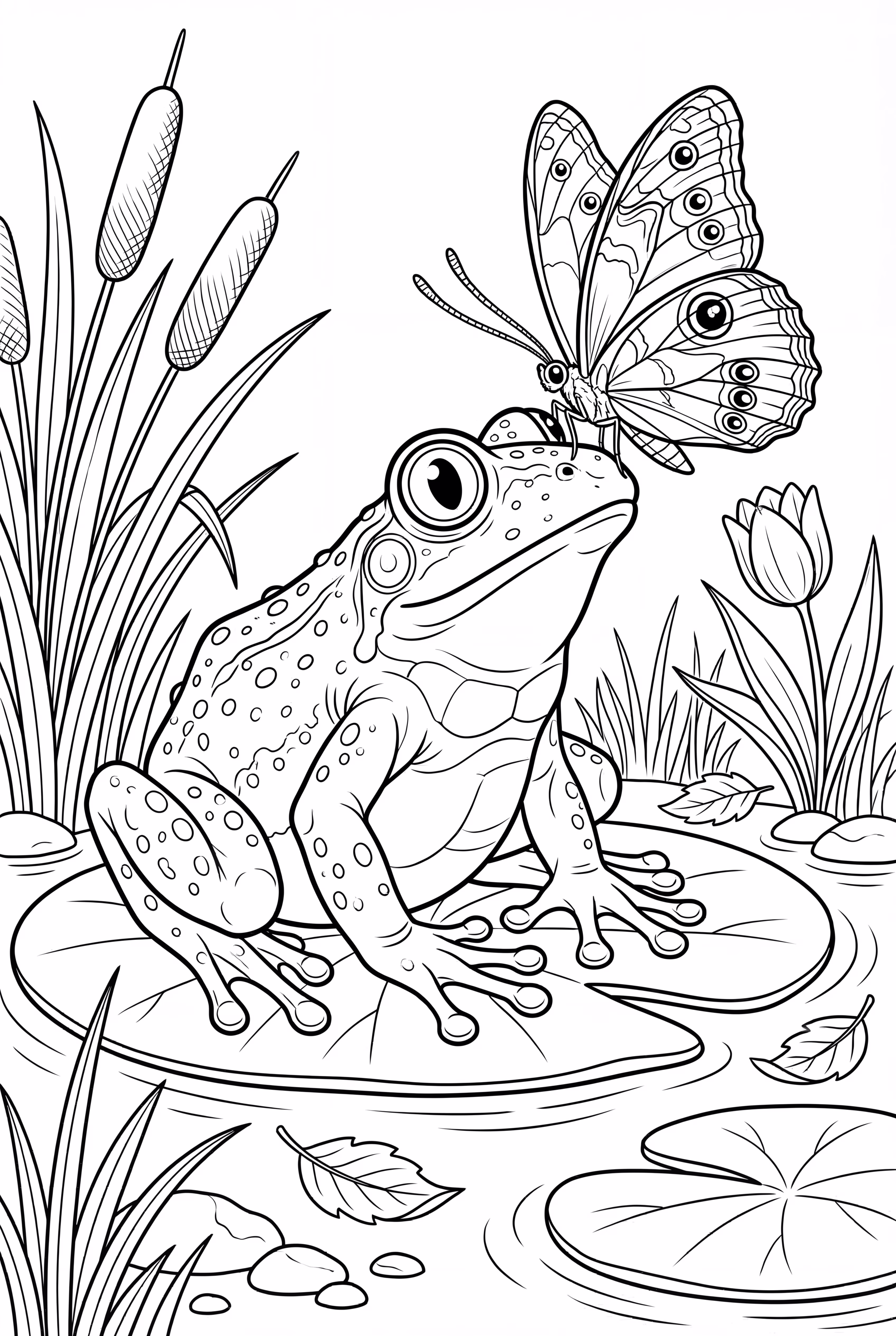 Frog with a Butterfly on Its Nose-2