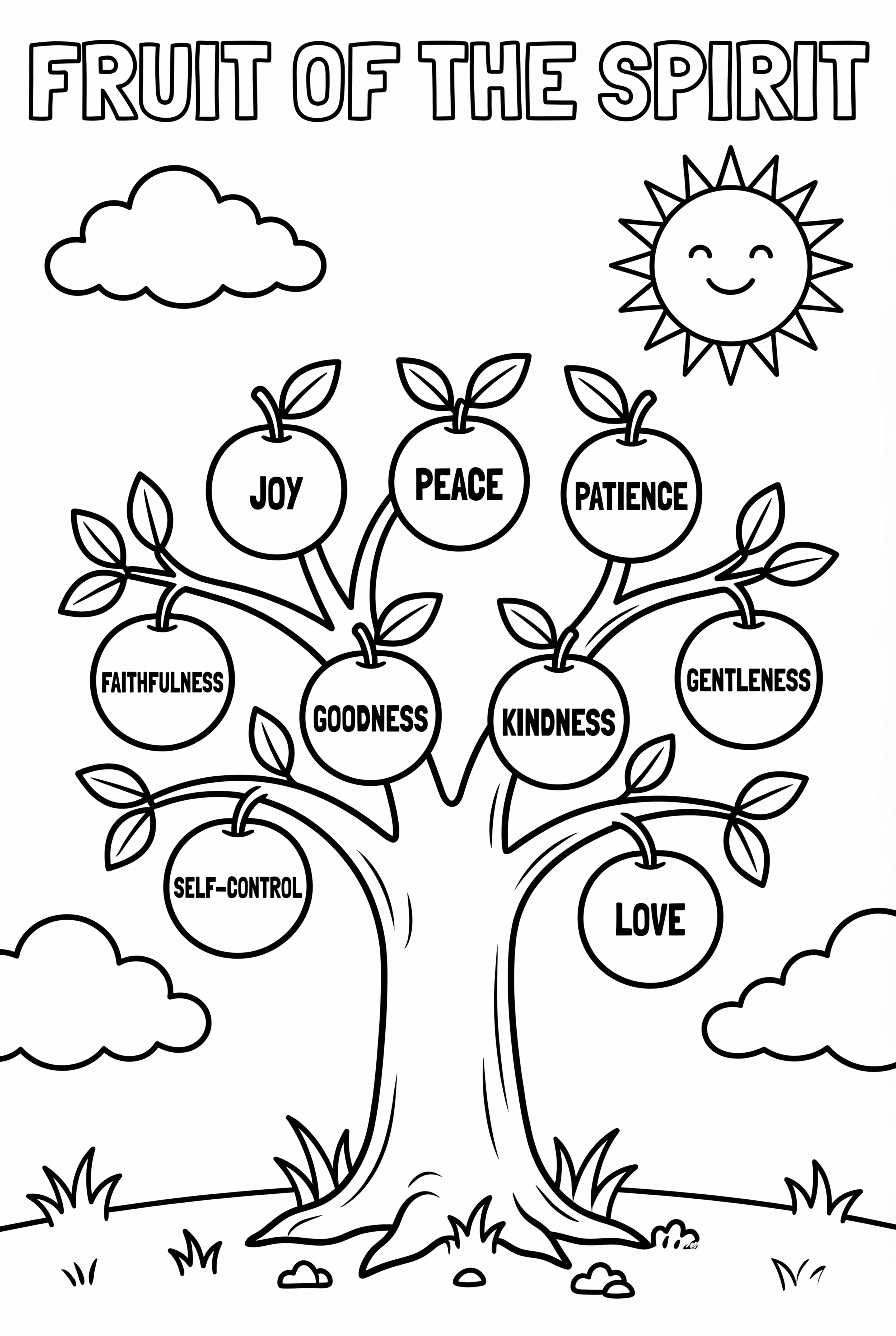 Frucht des Geistes Baum Bibelvers