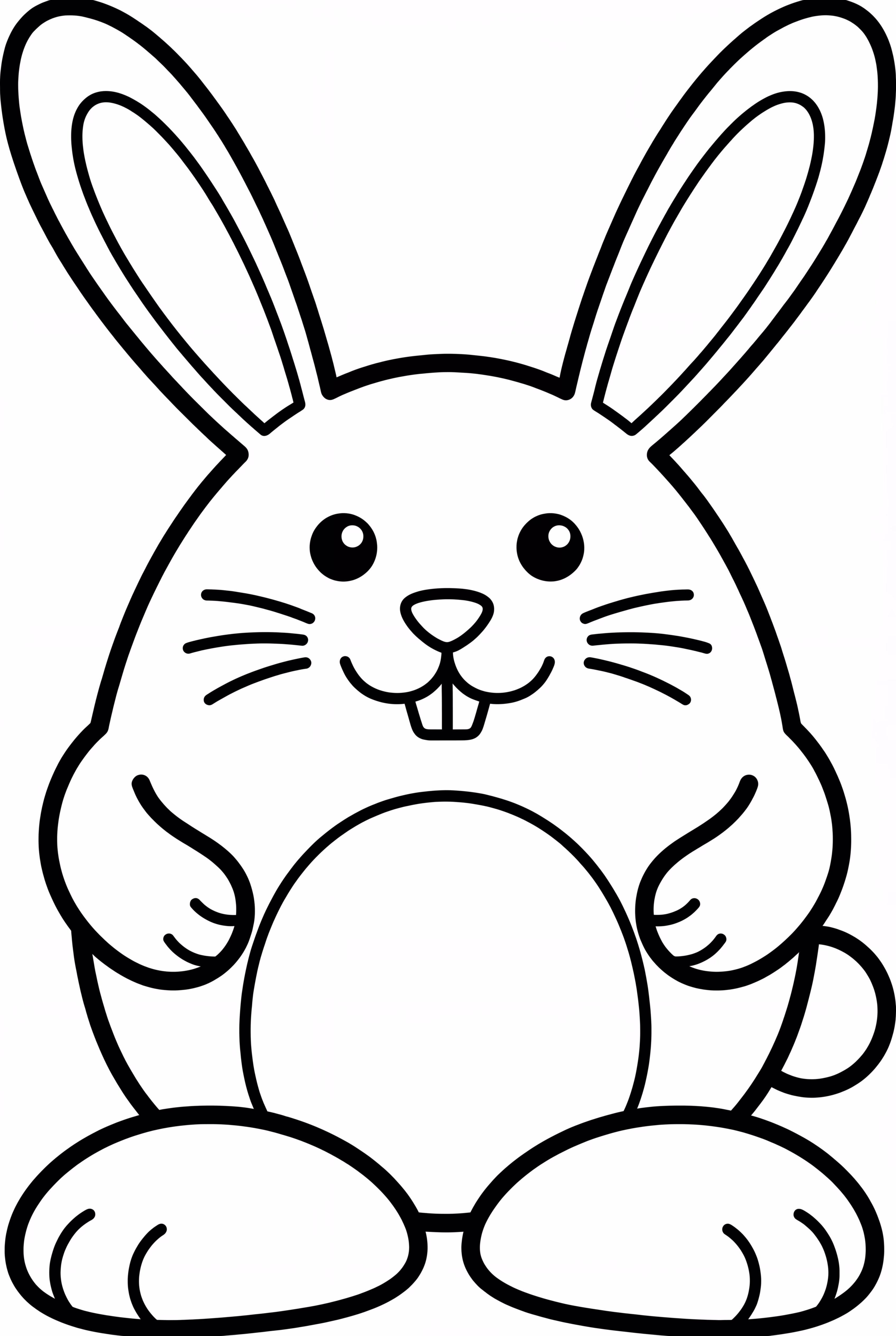 Coelhinho da Páscoa Engraçado com Orelhas Grandes