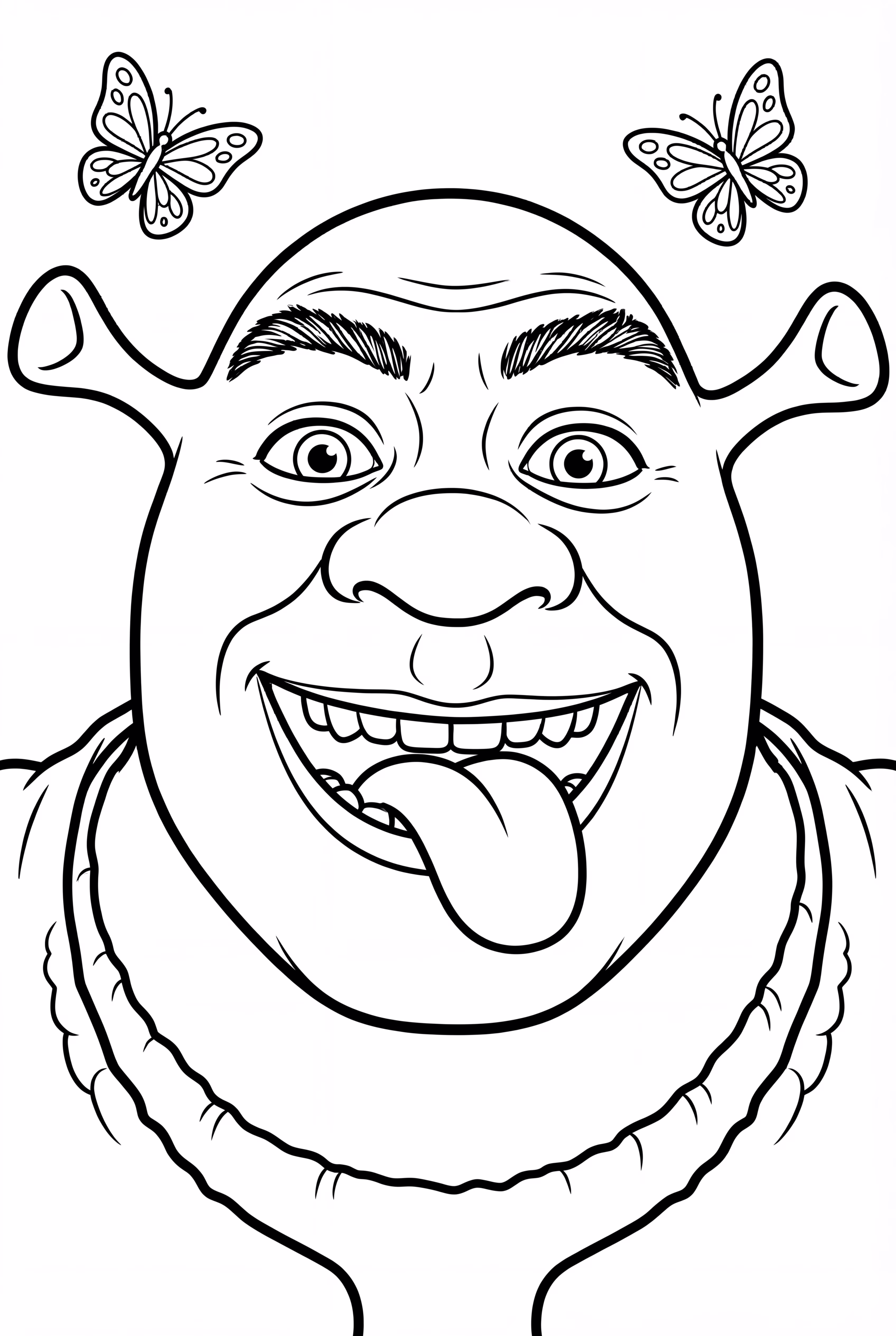 Funny Shrek Sticking His Tongue Ol