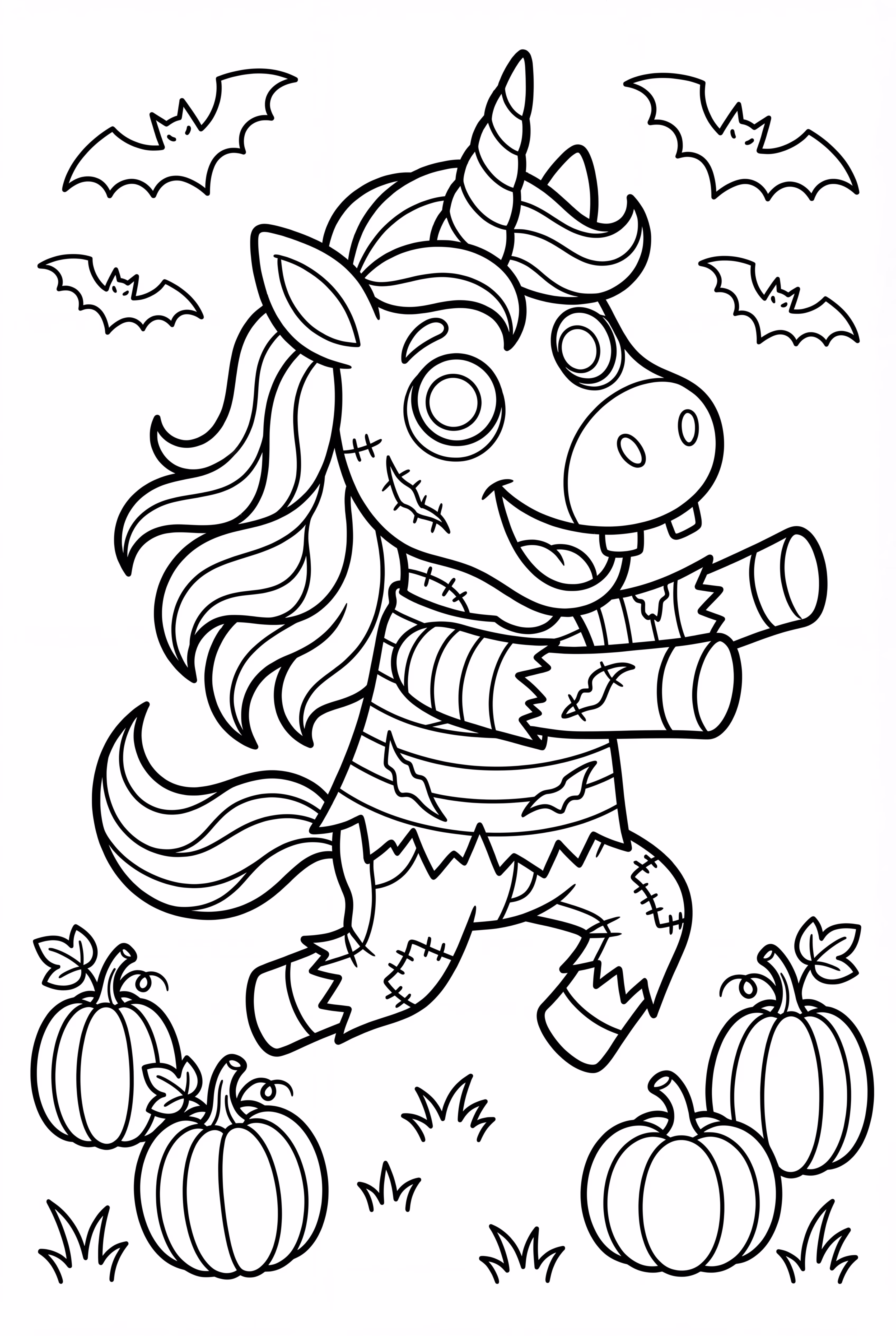 Funny Unicorn Halloween Zombie