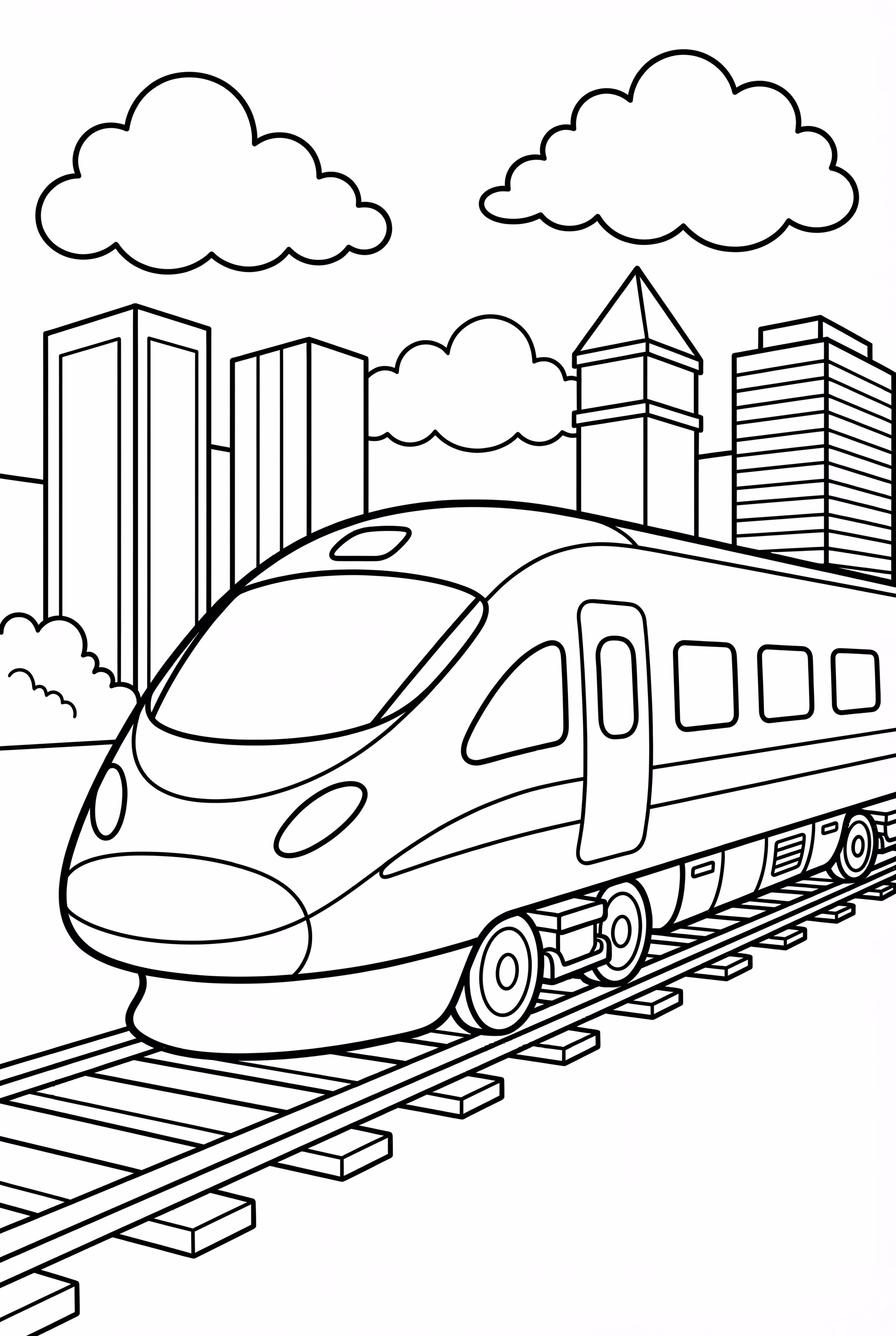 Futuristic High Speed Train Design