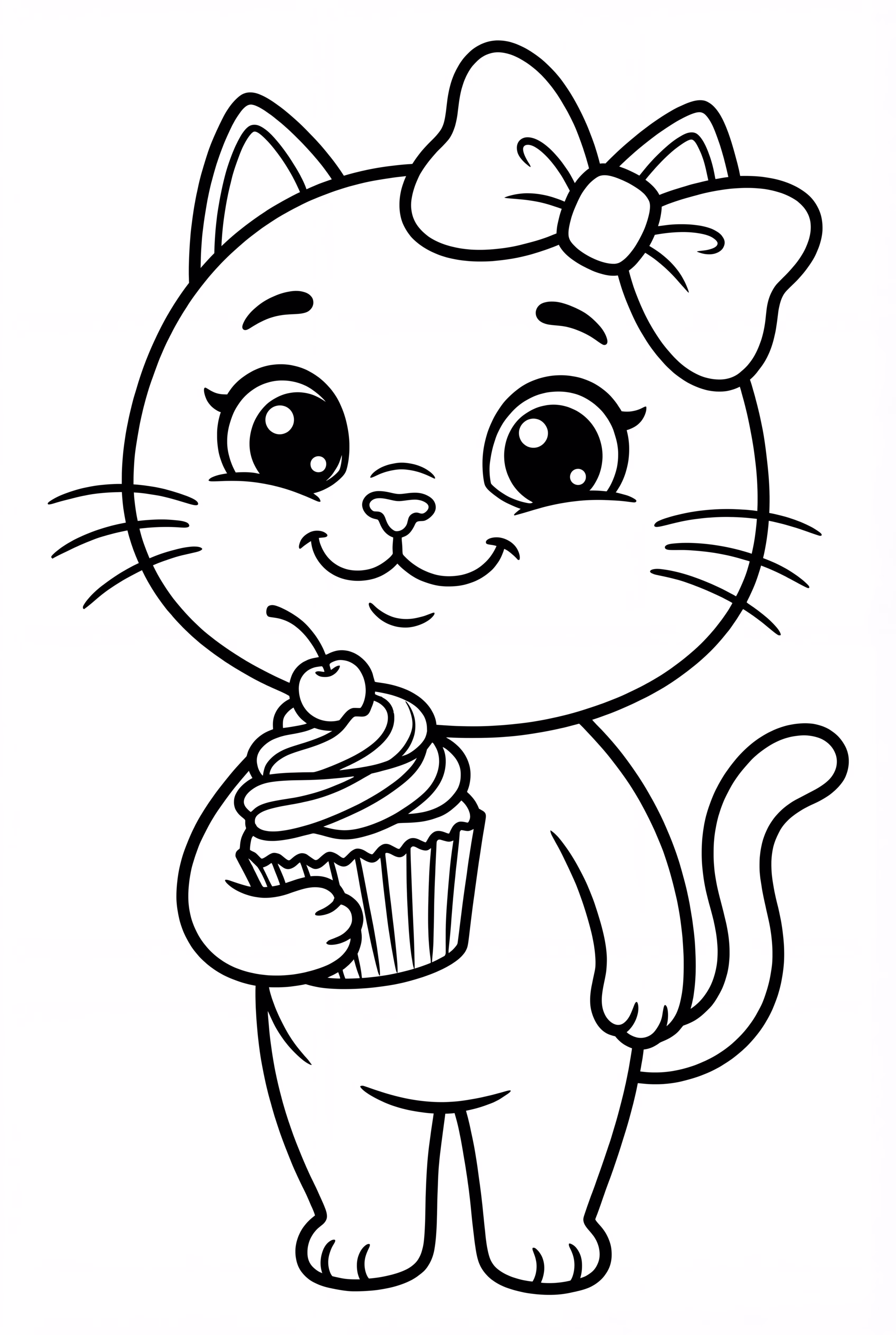 Gabby Cat y un solo cupcake