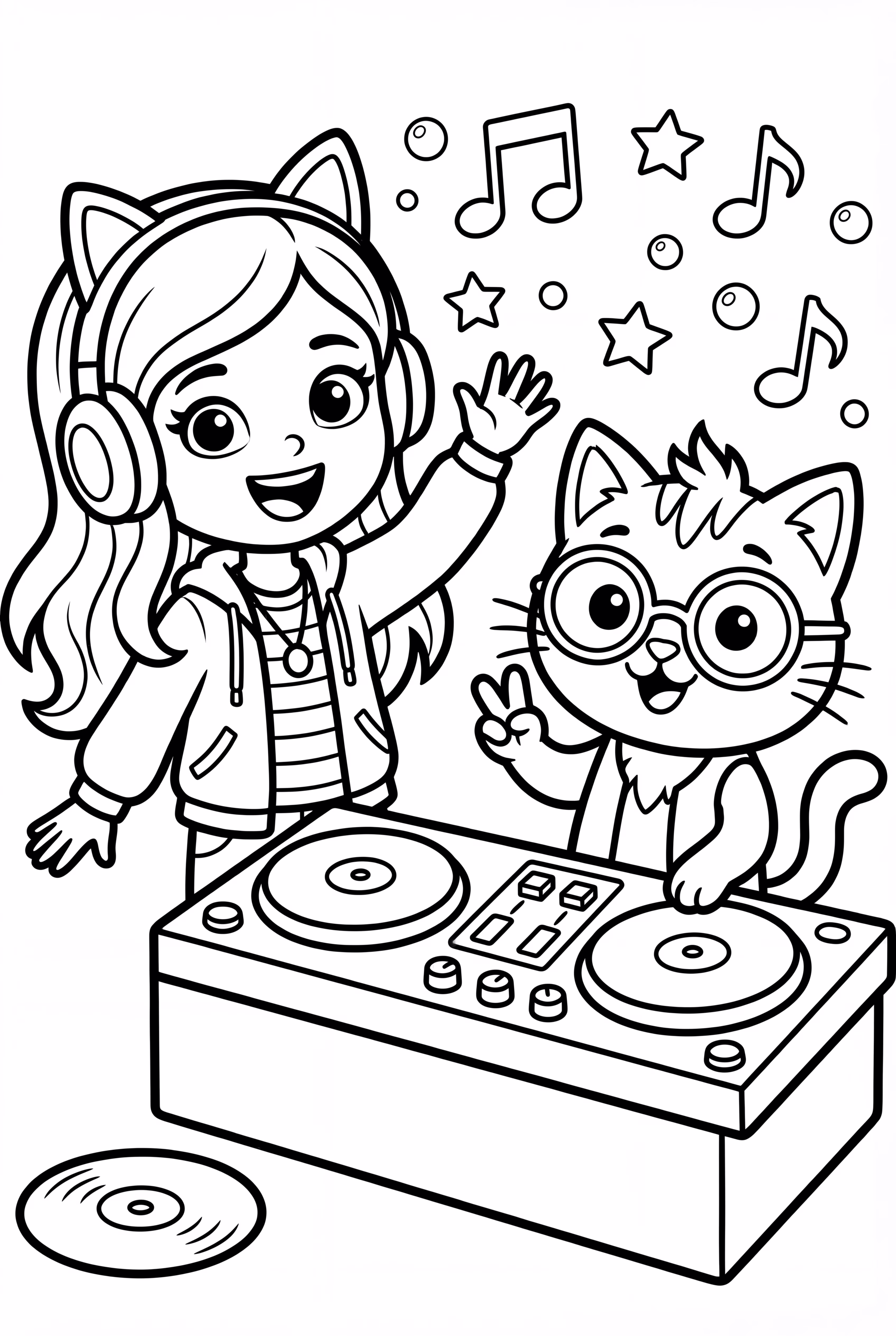 Gabby Cat And DJ Catnip At The Turntables