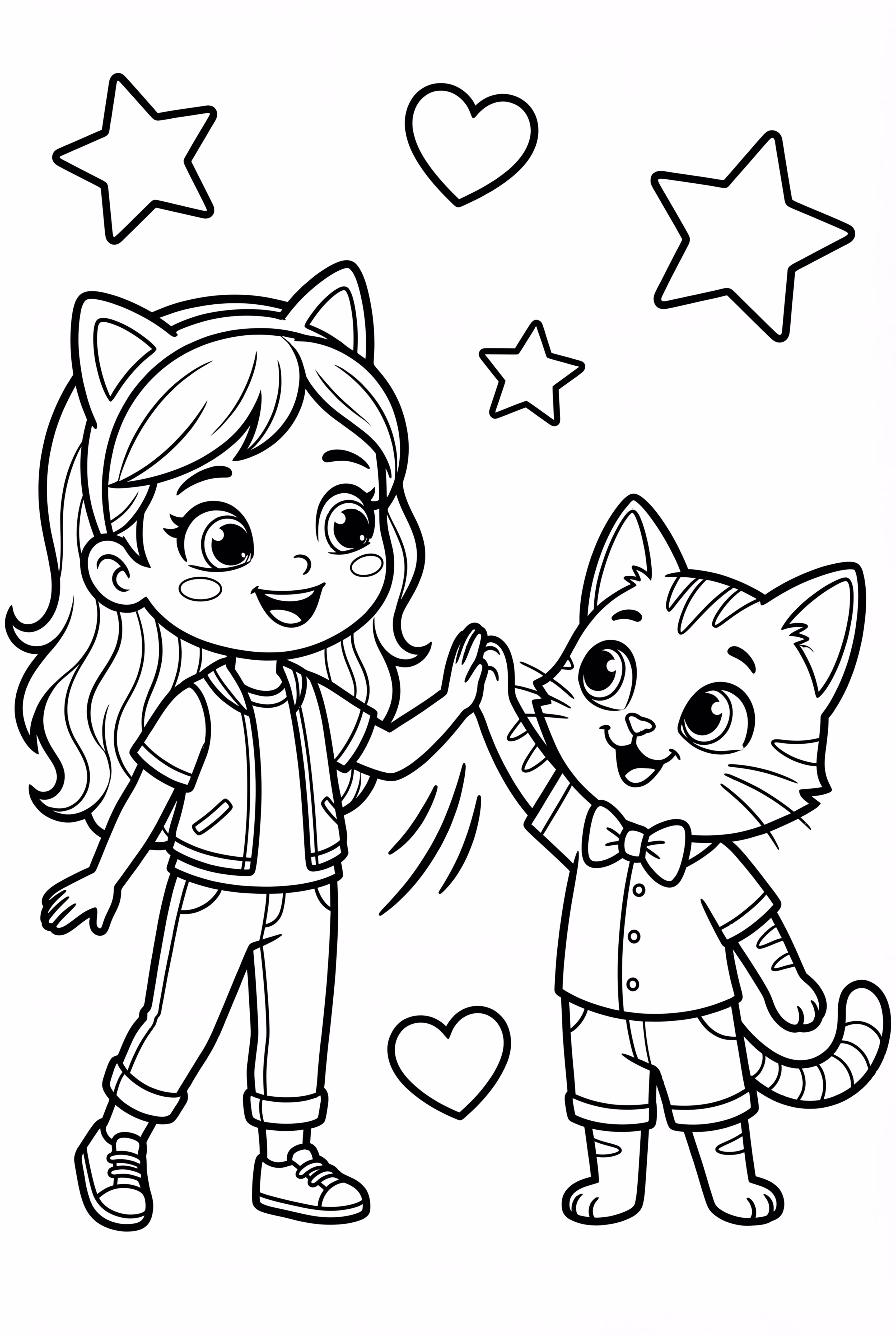 Gabby Cat And Pandy Paws High Five
