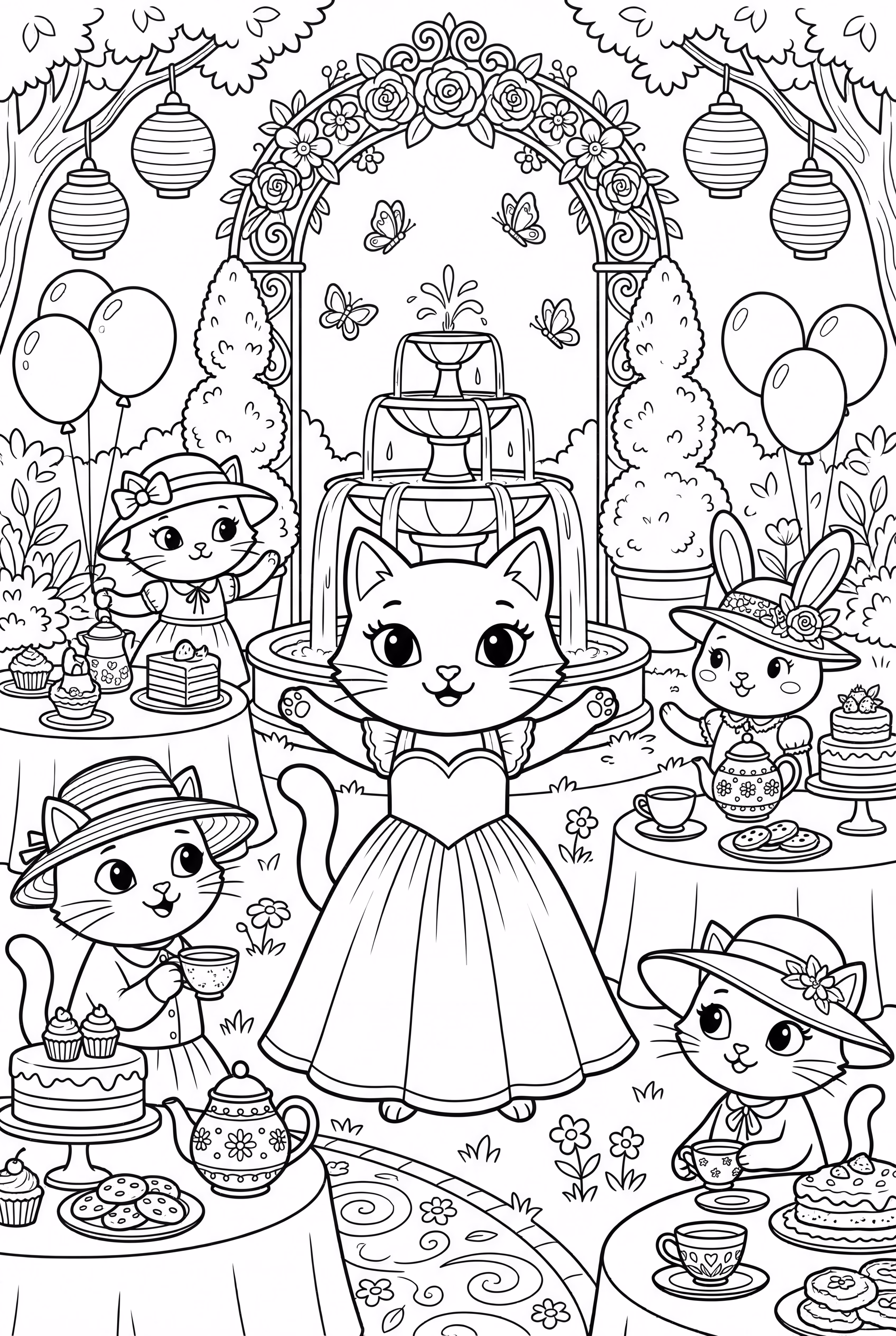 Gabby Cat At A Grand Garden Party