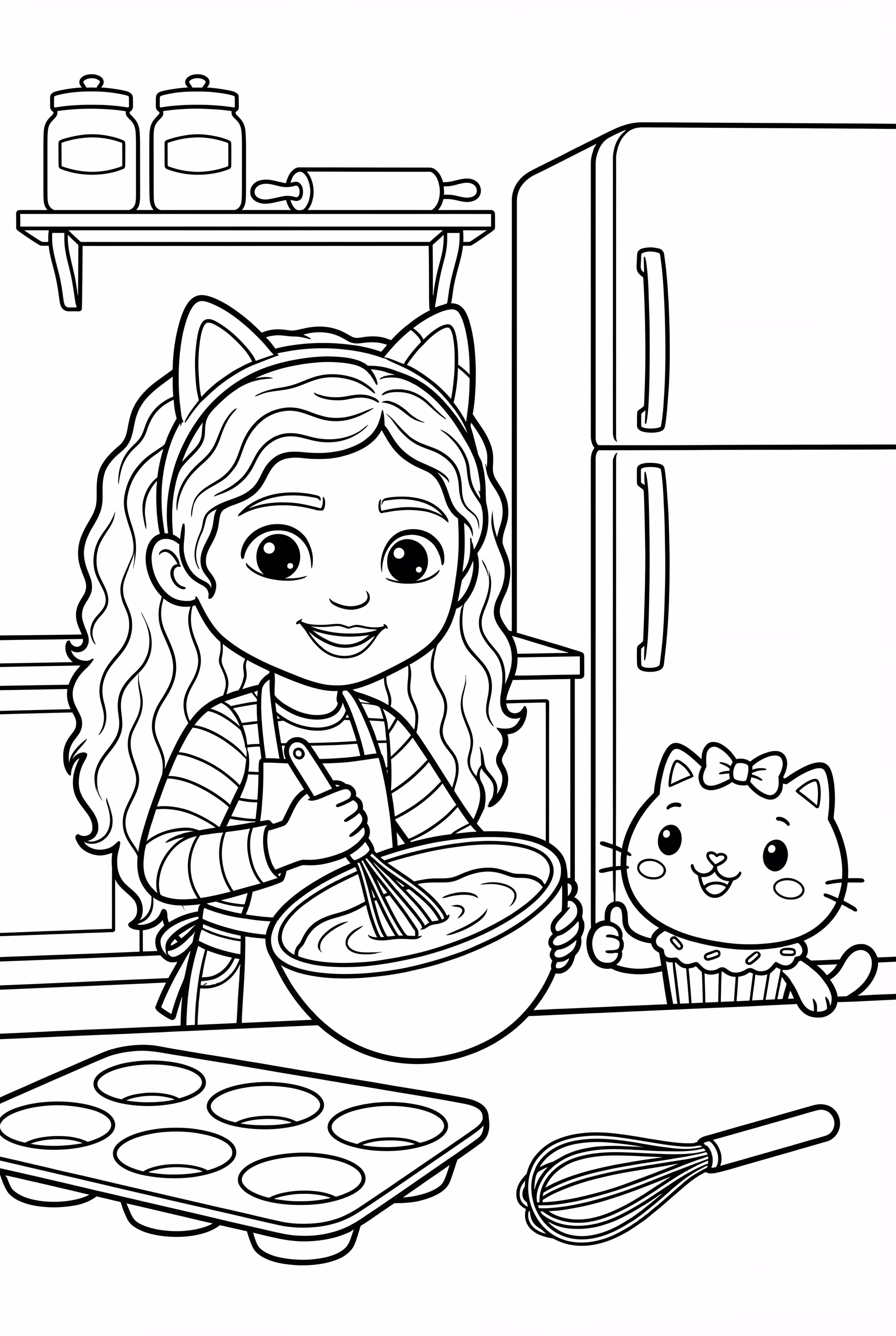 Gabby Cat Baking With Cakey Cat