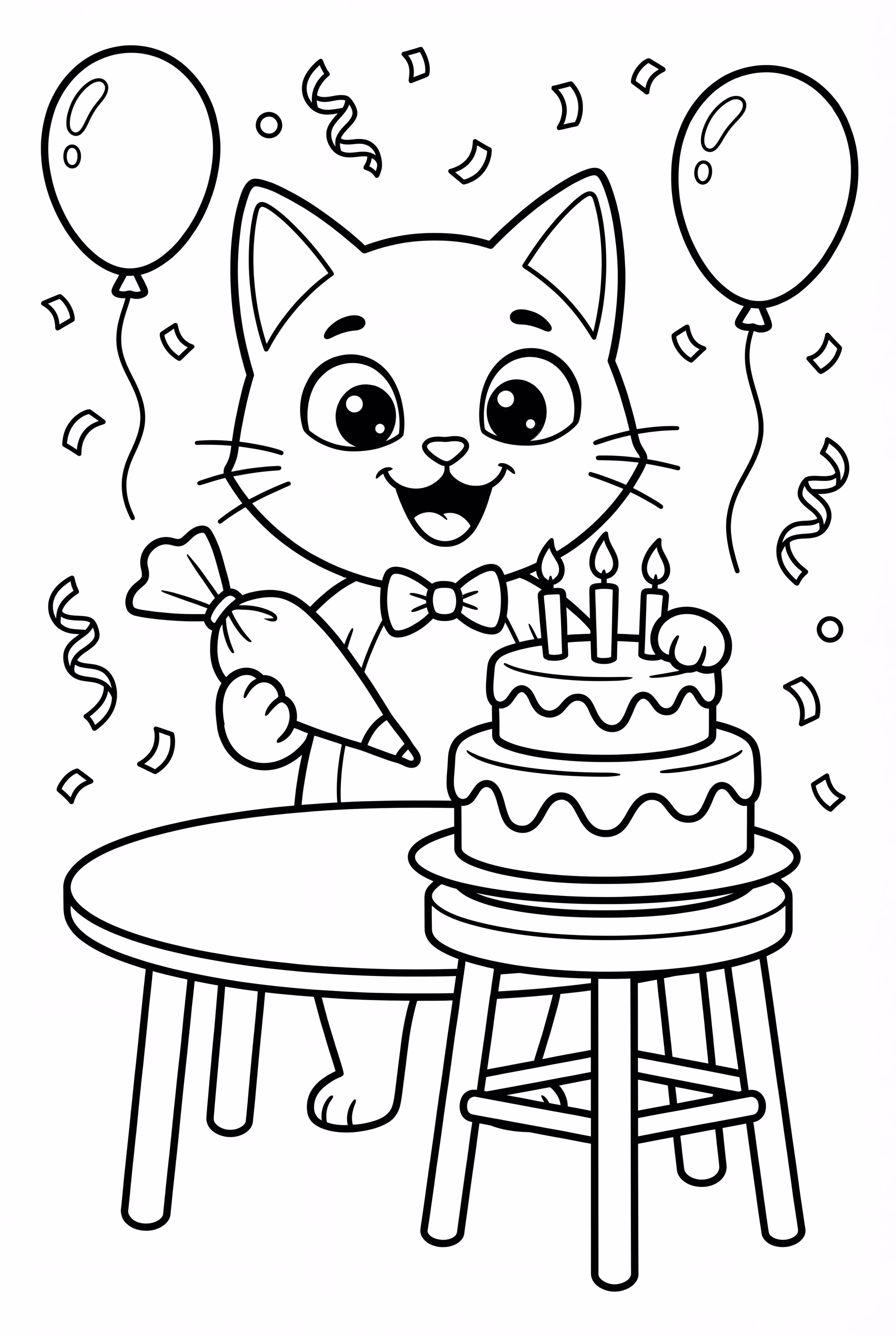 Gabby Cat Decorating A Birthday Cake