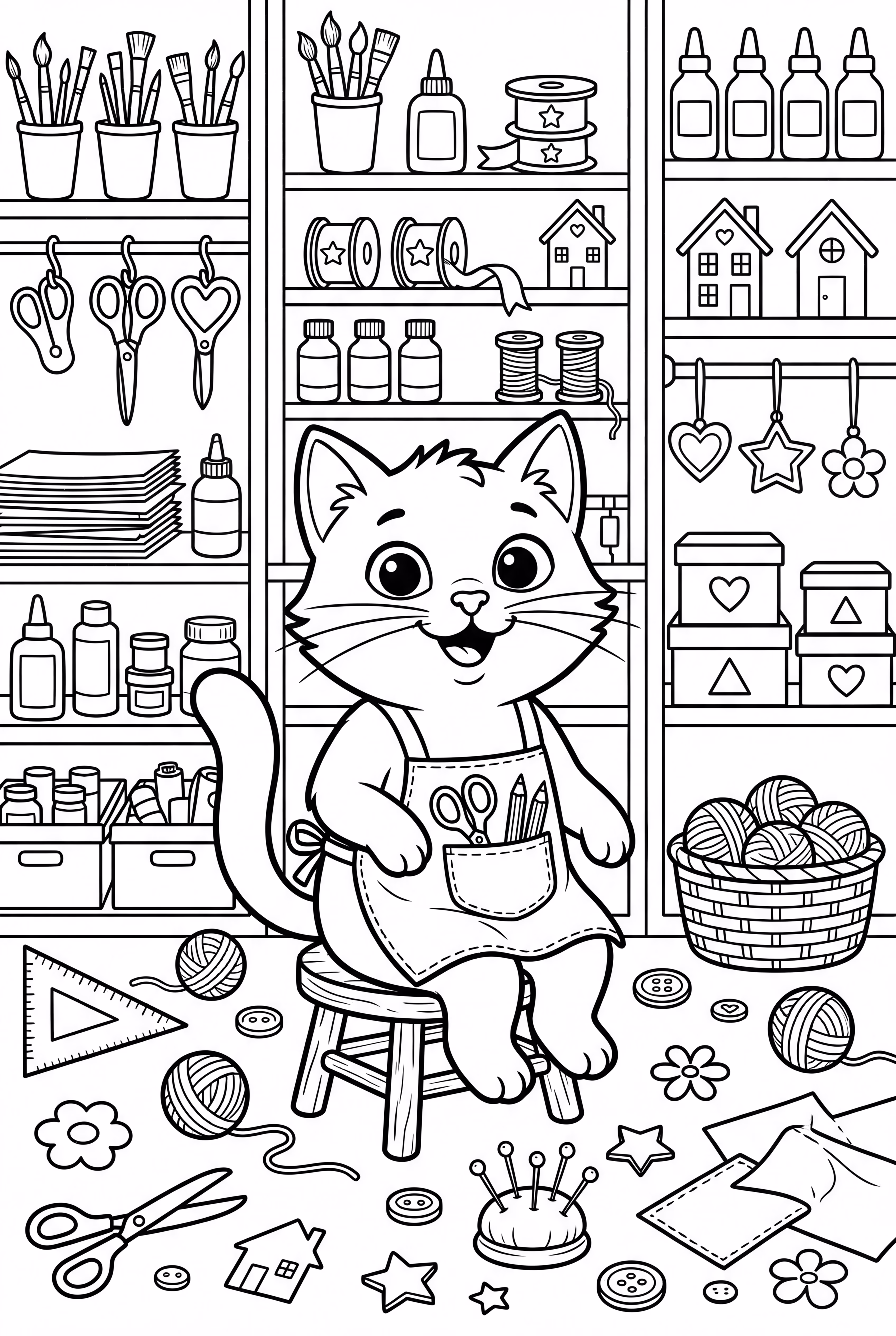 Gabby Cat en el Cuarto de Manualidades Ocupado