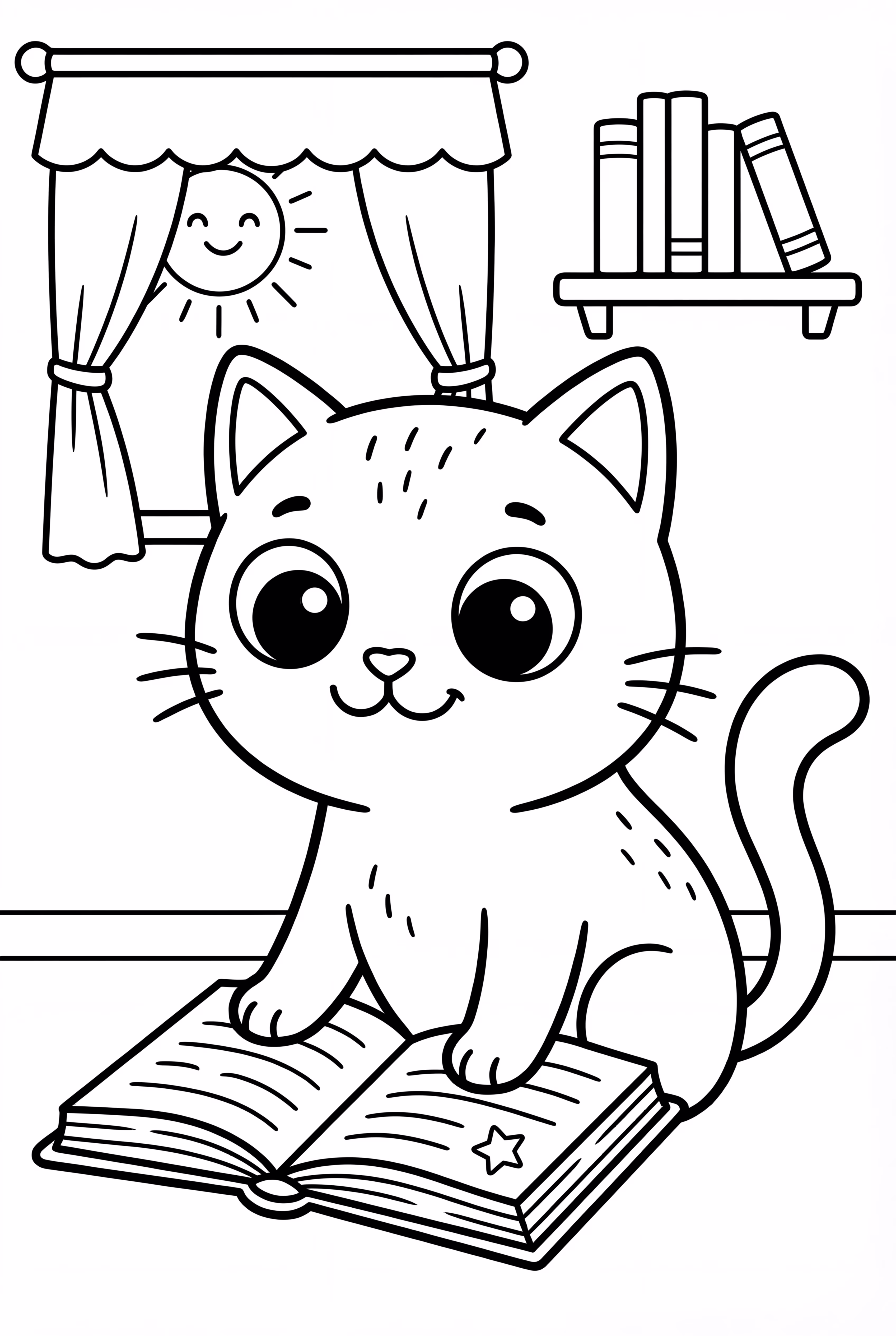 Gabby Cat Reading A Storybook