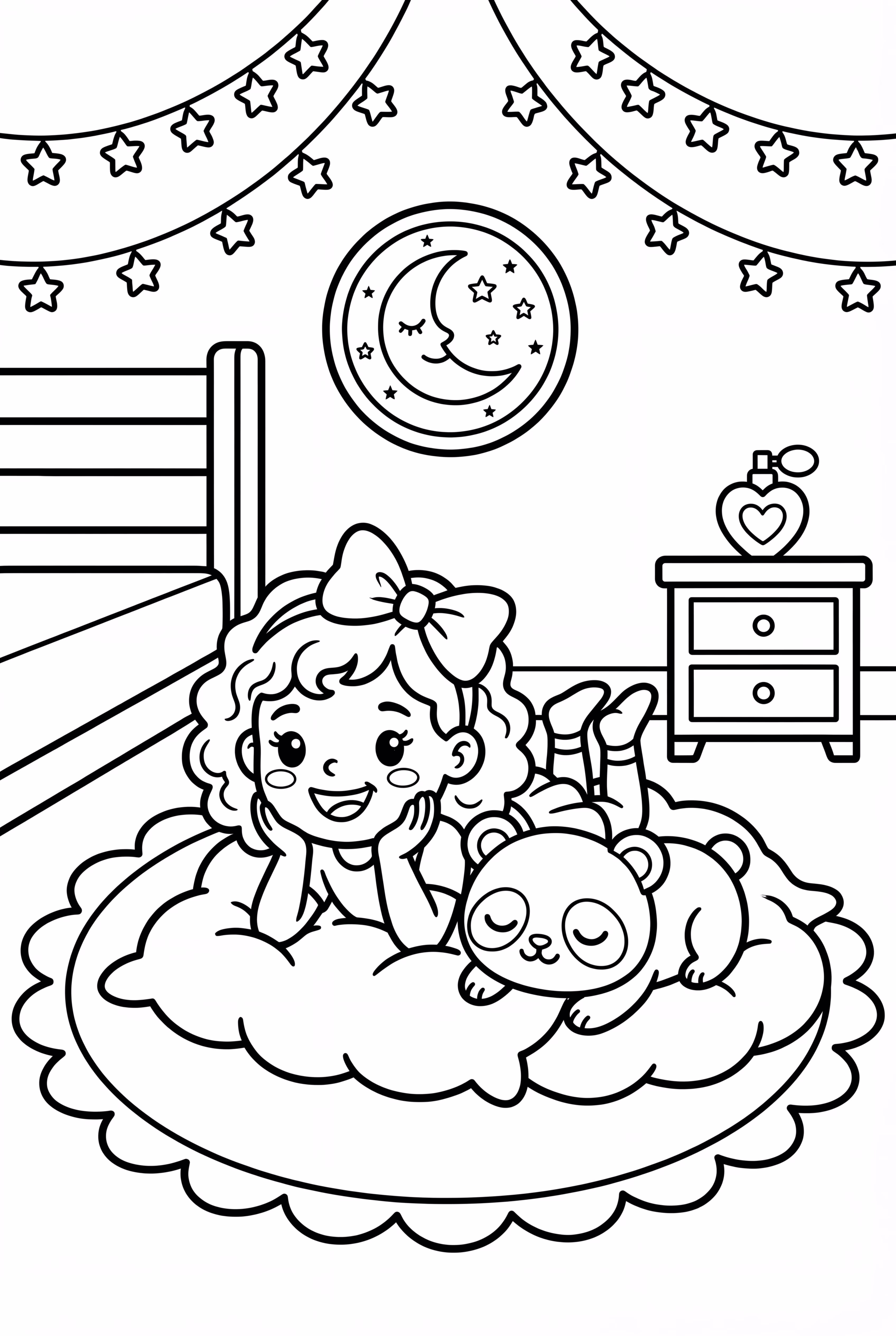 Gabby Dollhouse Bedroom With Twinkle Lights