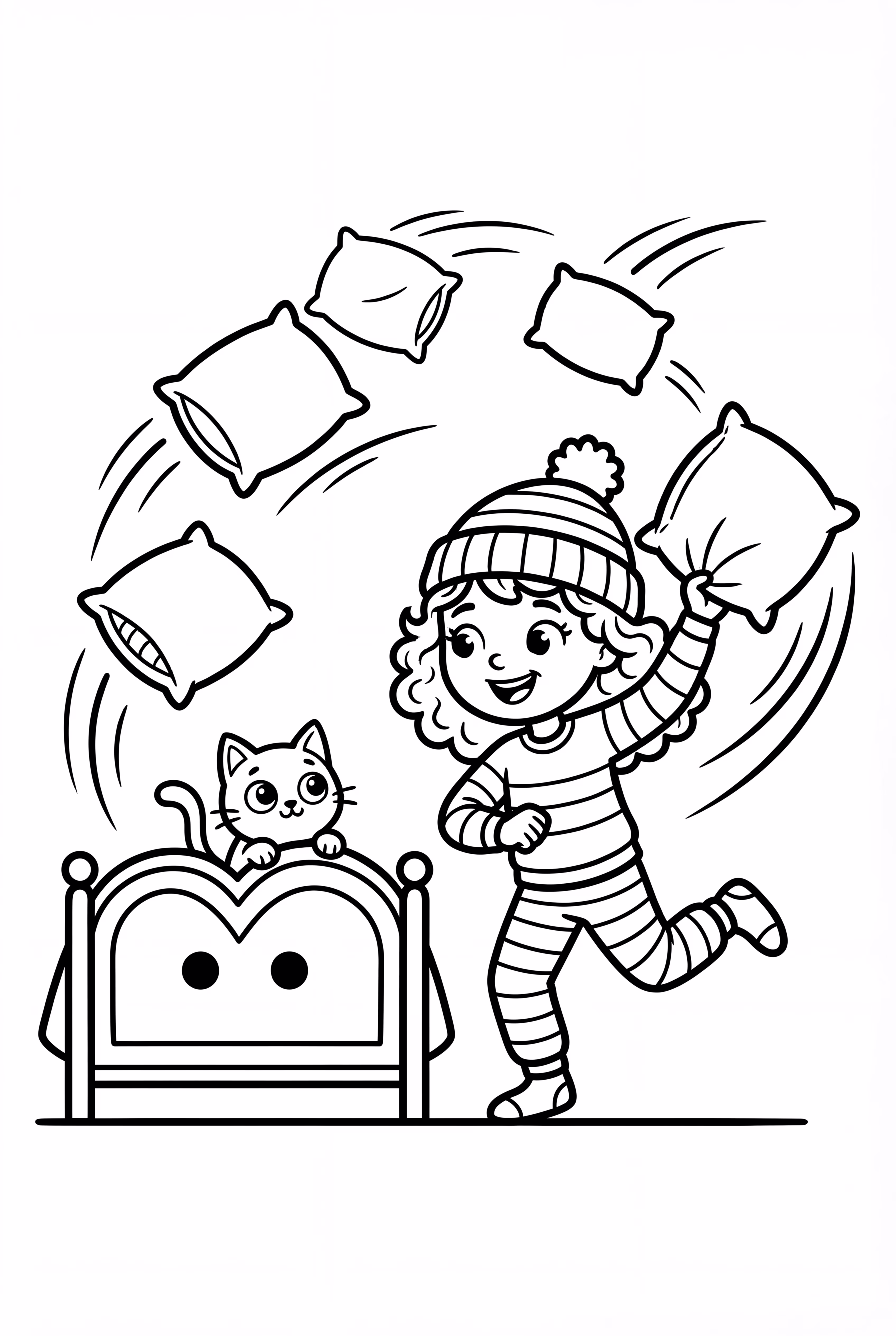 Gabby Dollhouse Pillow Fight Action