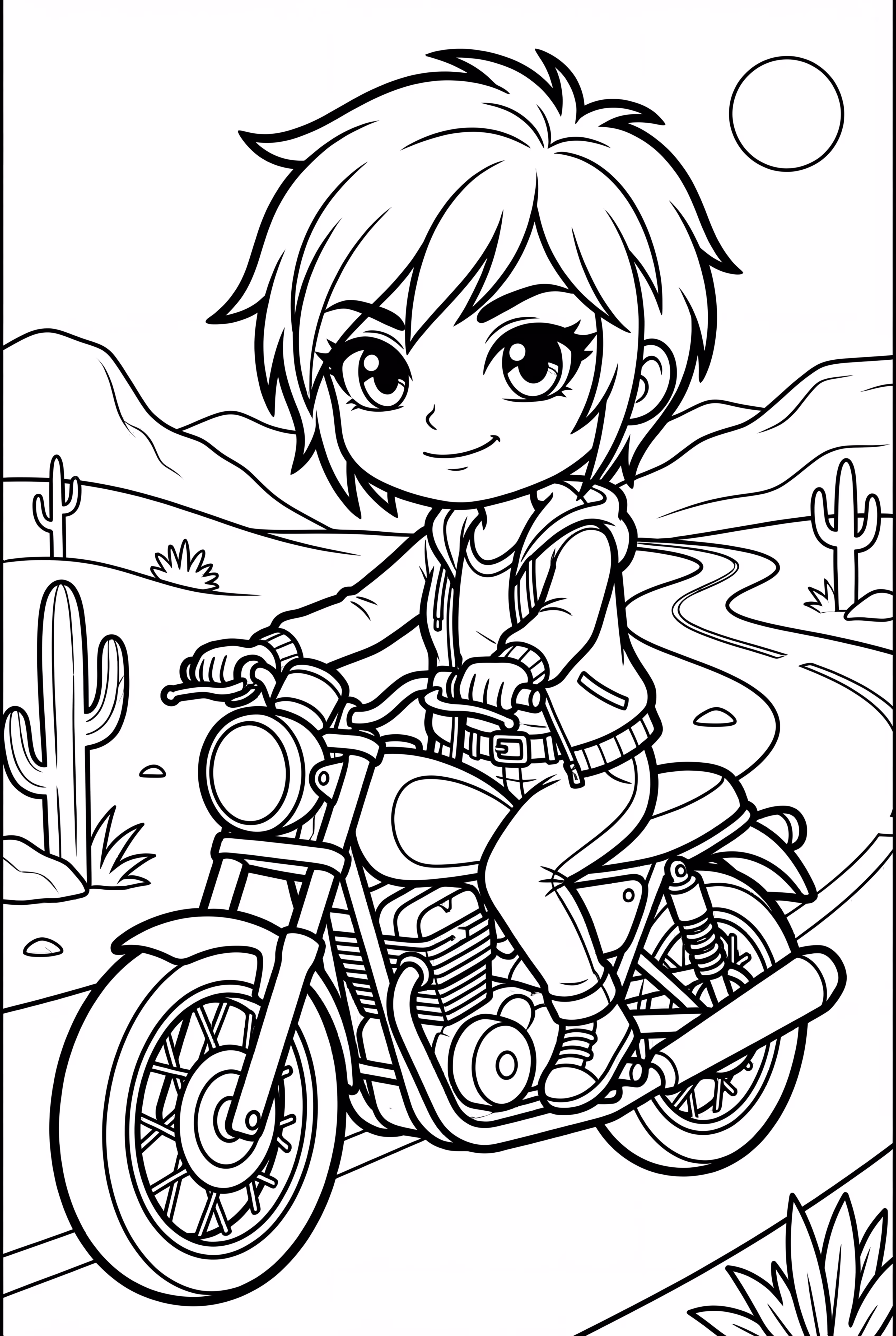 Gacha Life Tomboy Riding Motorcycle