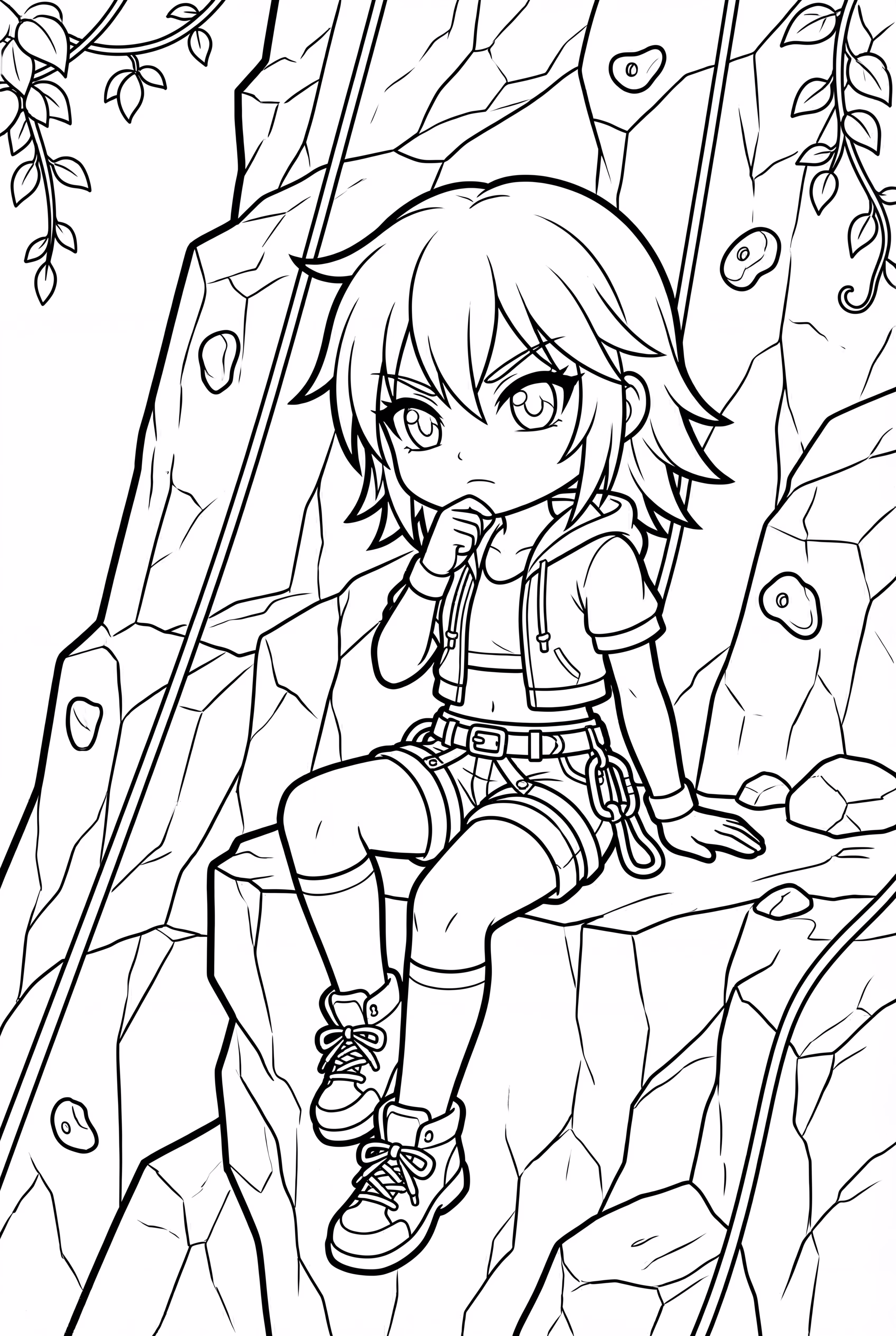 Gacha Life Tomboy Escalando