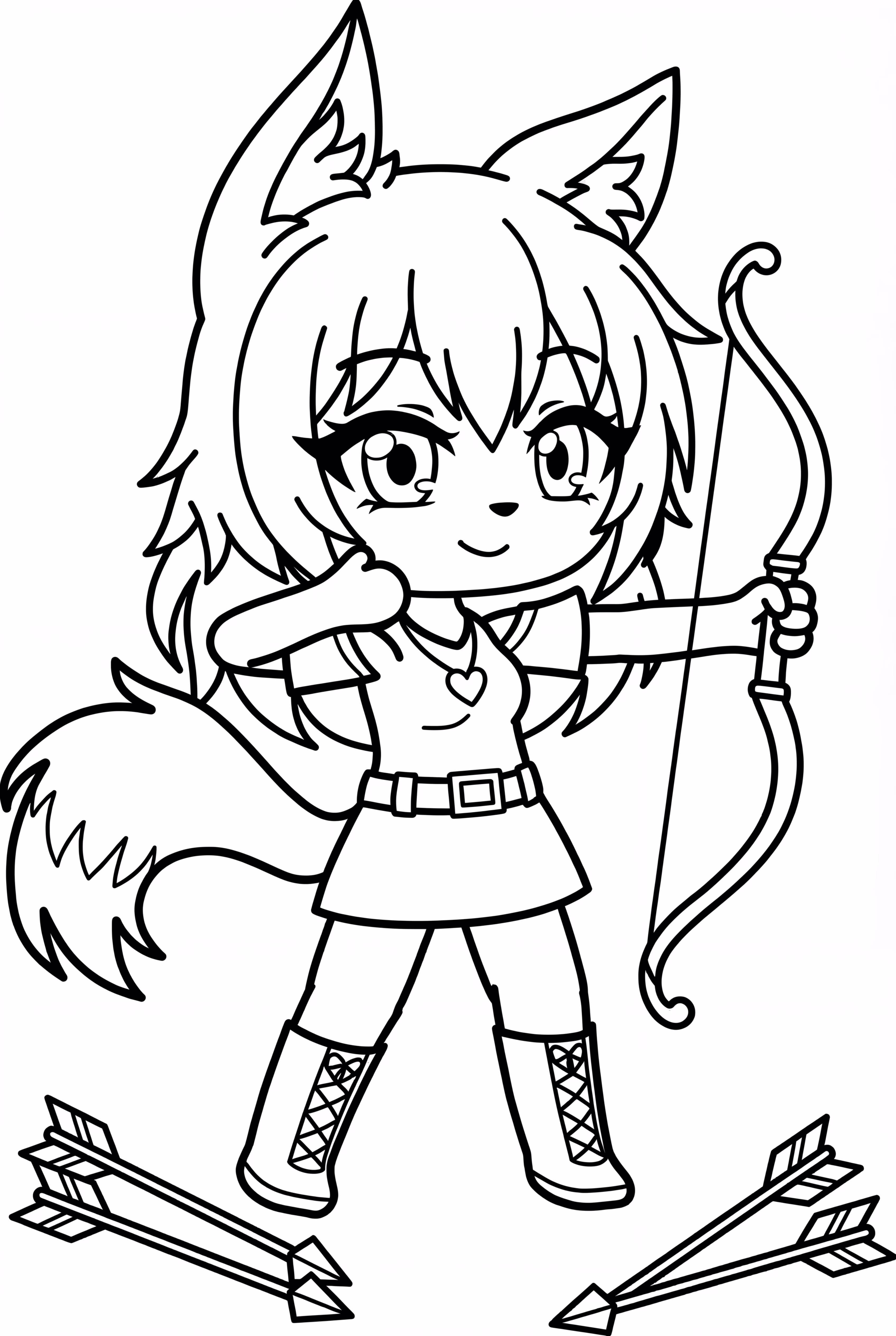 Gacha Life Wolf Girl Archery Practice