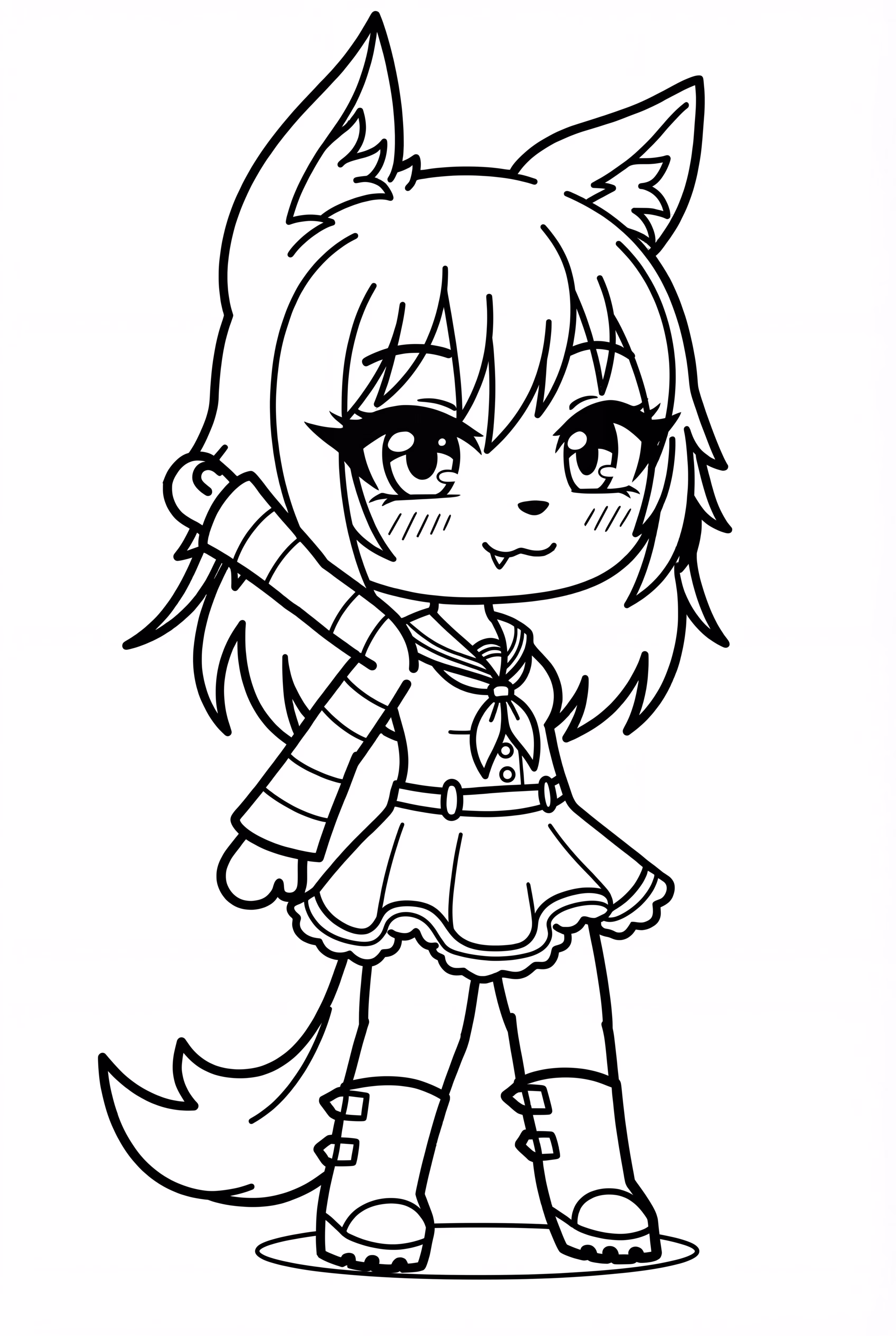 ガチャライフのオオカミ少女とネオンアクセサリー