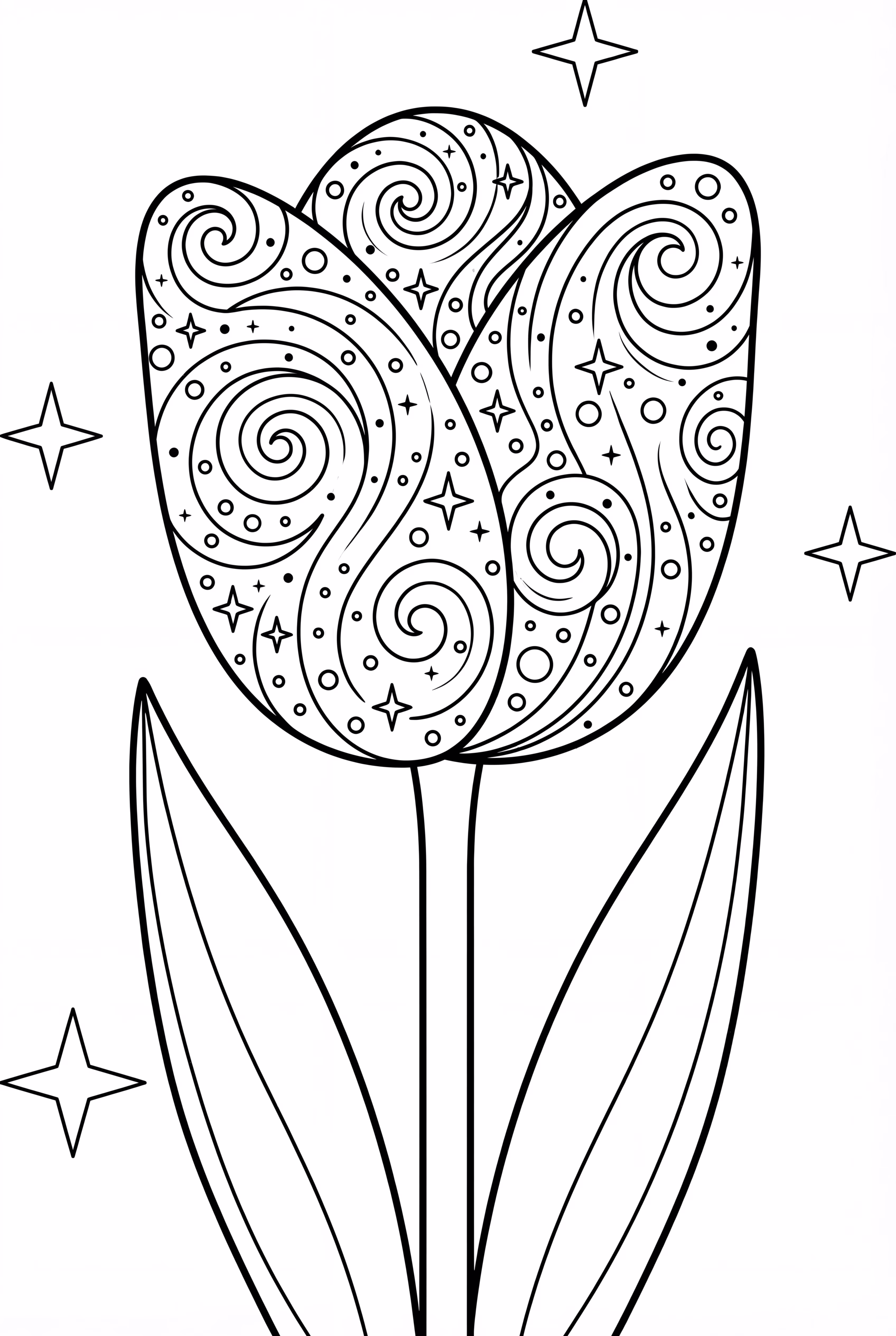 Galaxy Nebula Patterned Tulip