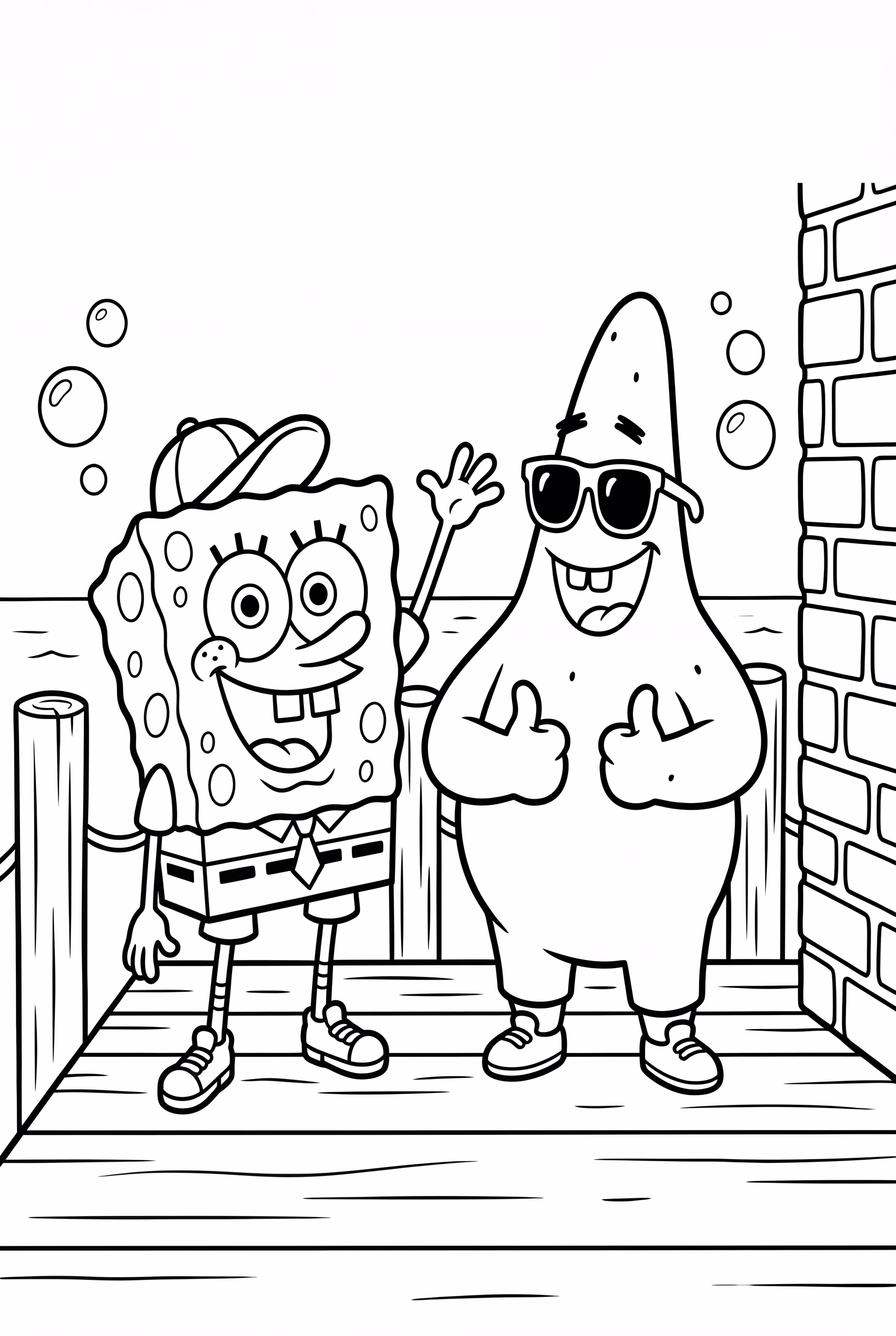Gangster Spongebob with Friends