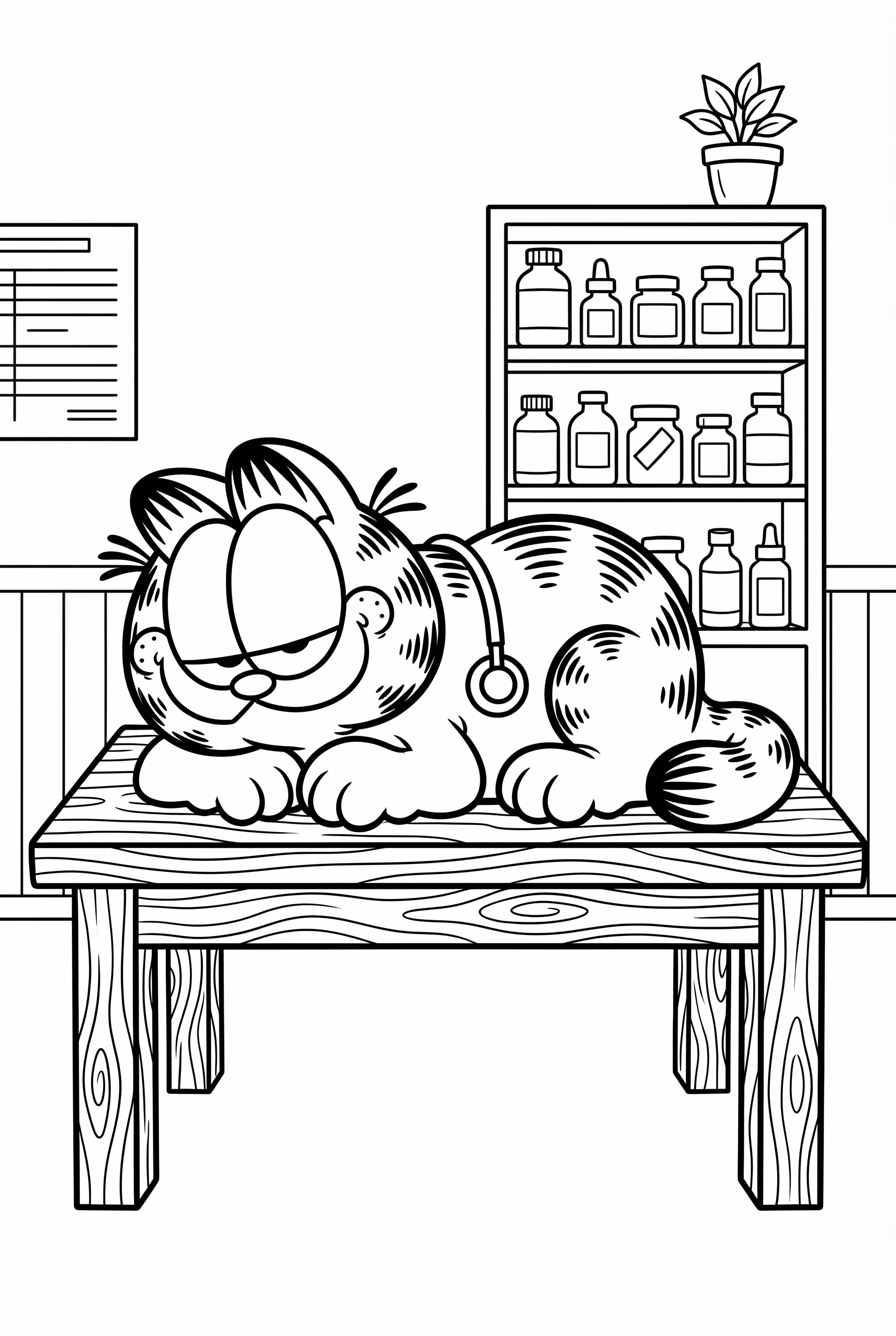 Garfield at the Vet Clinic