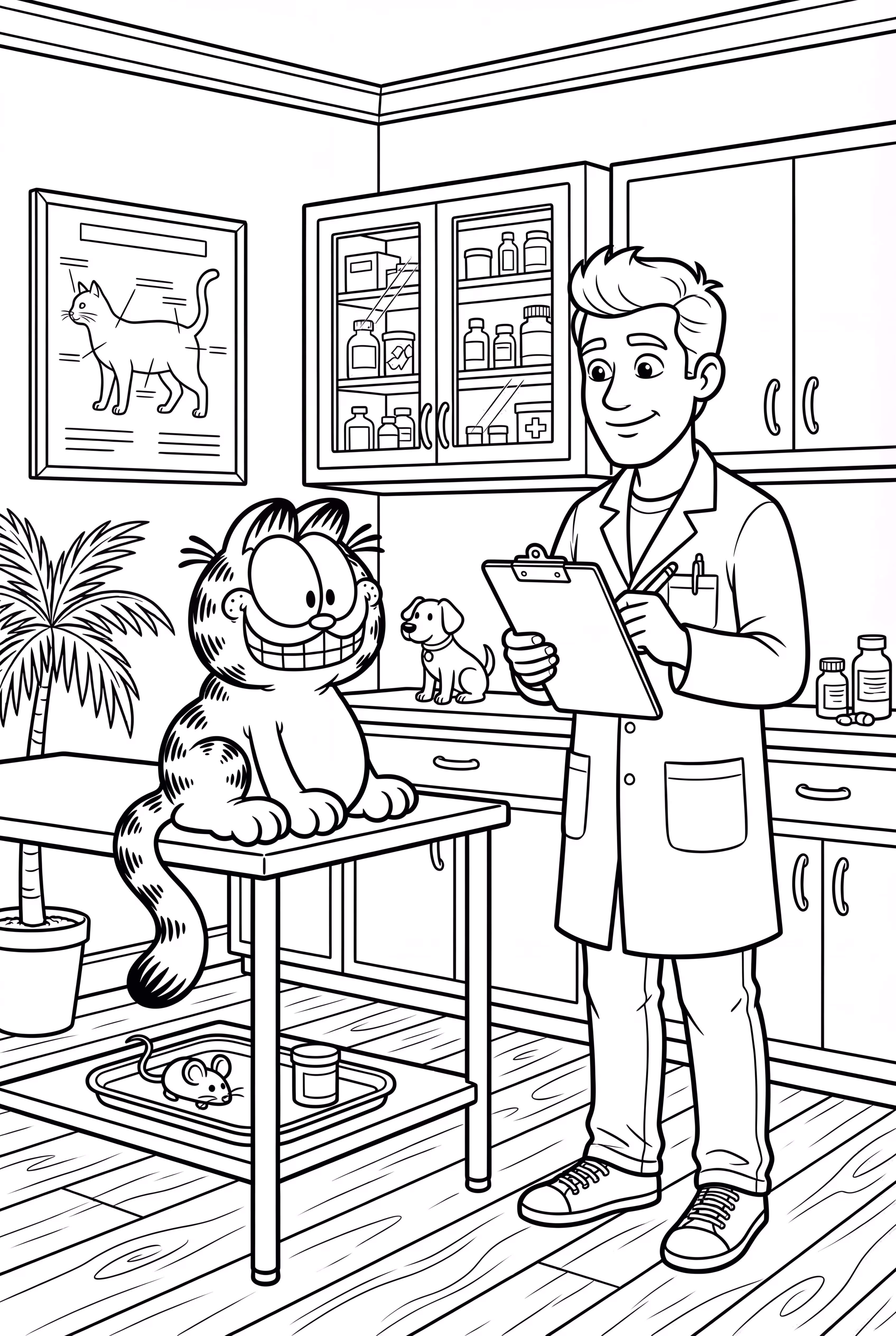Garfield at the Vet Clinic