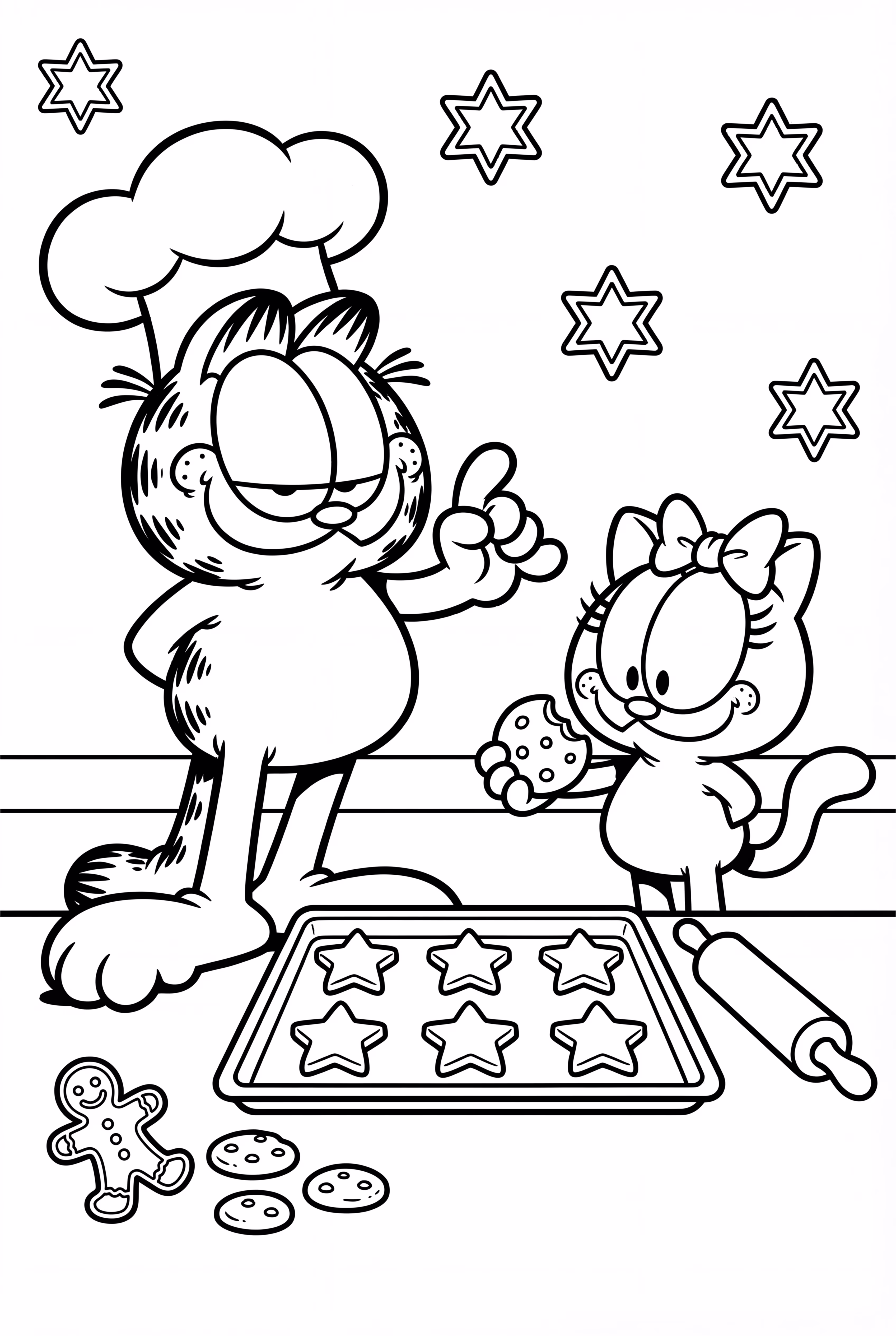 Garfield Baking Holiday Cookies