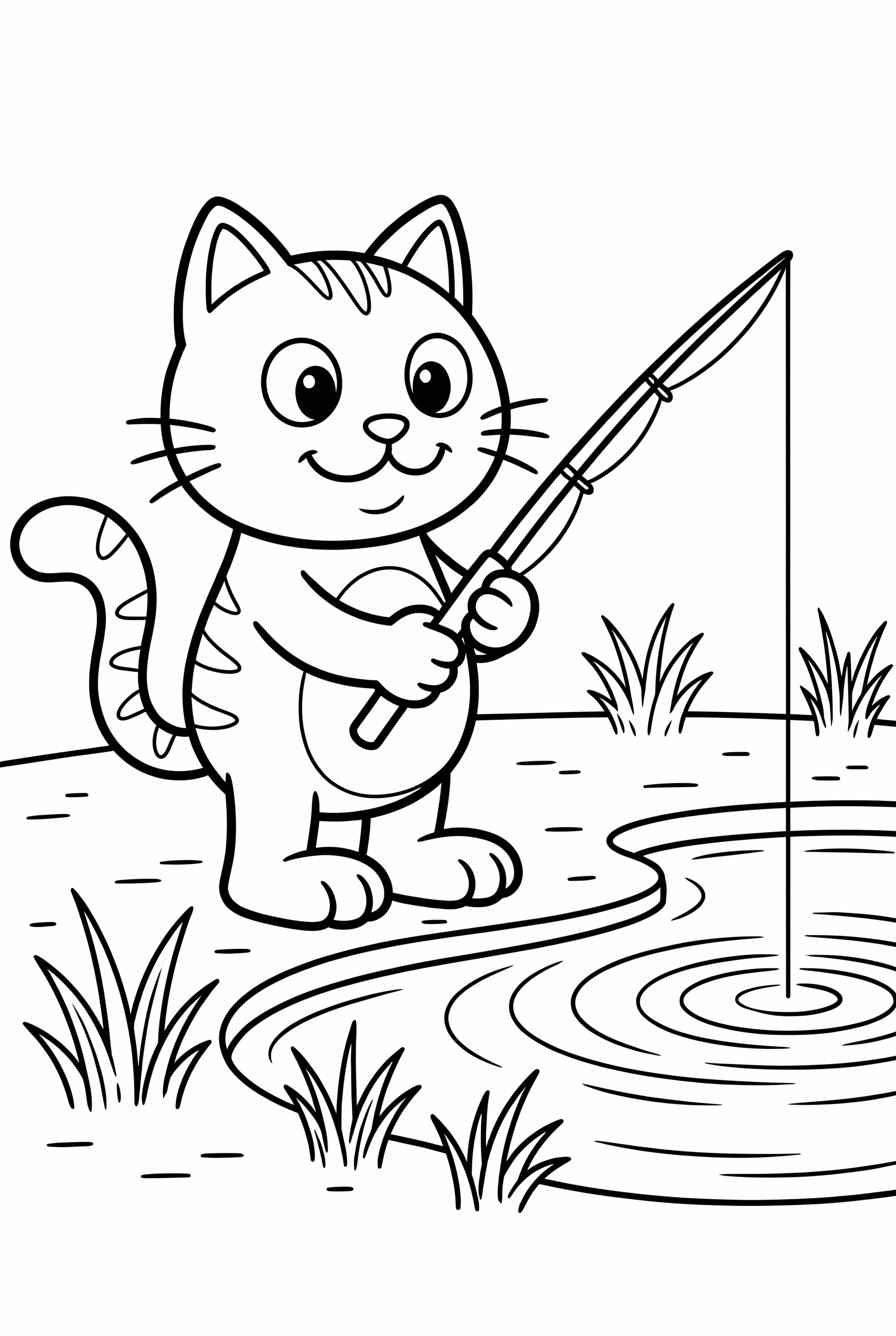 Garfield Fishing by the Pond