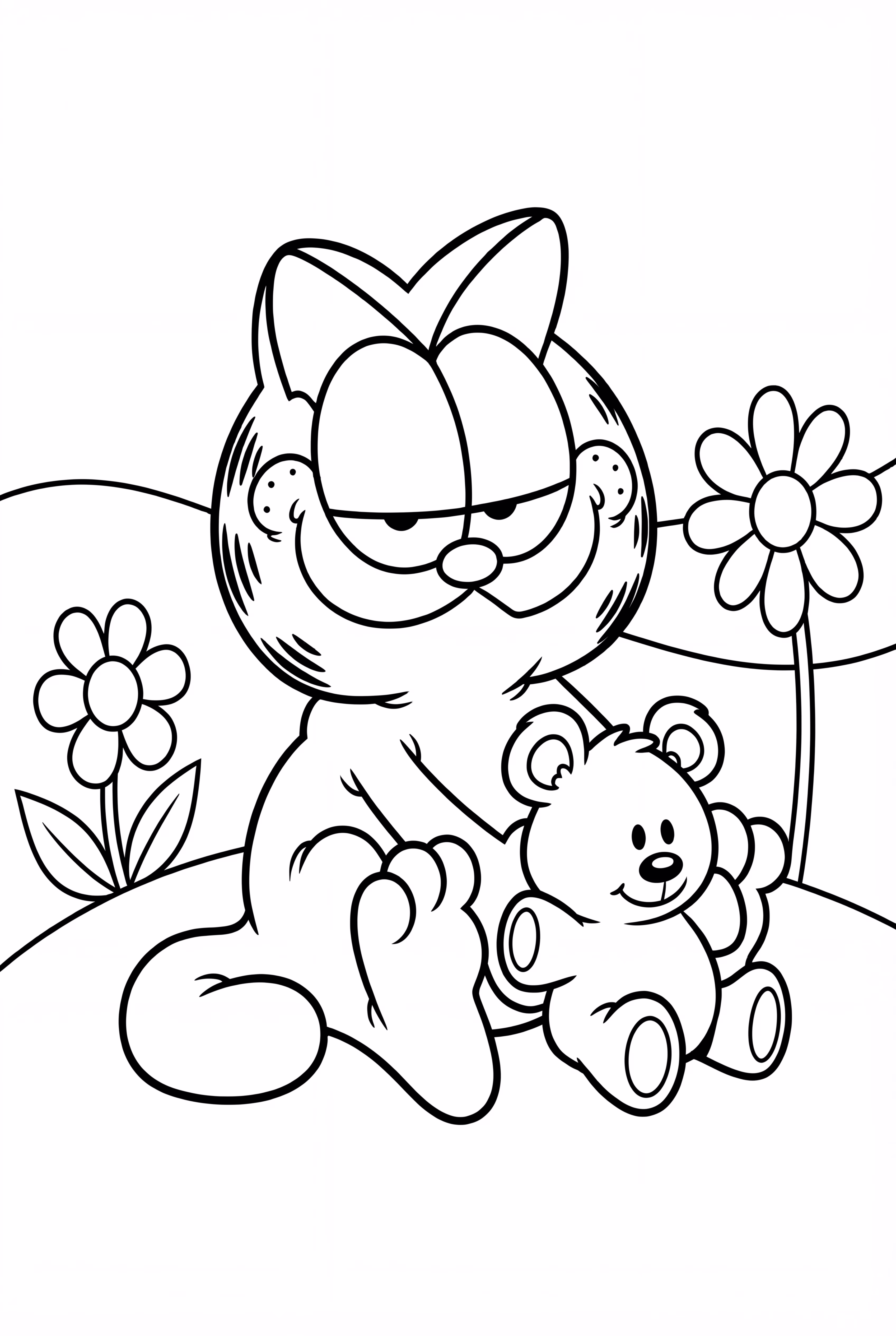 Garfield in the Garden with Pooky