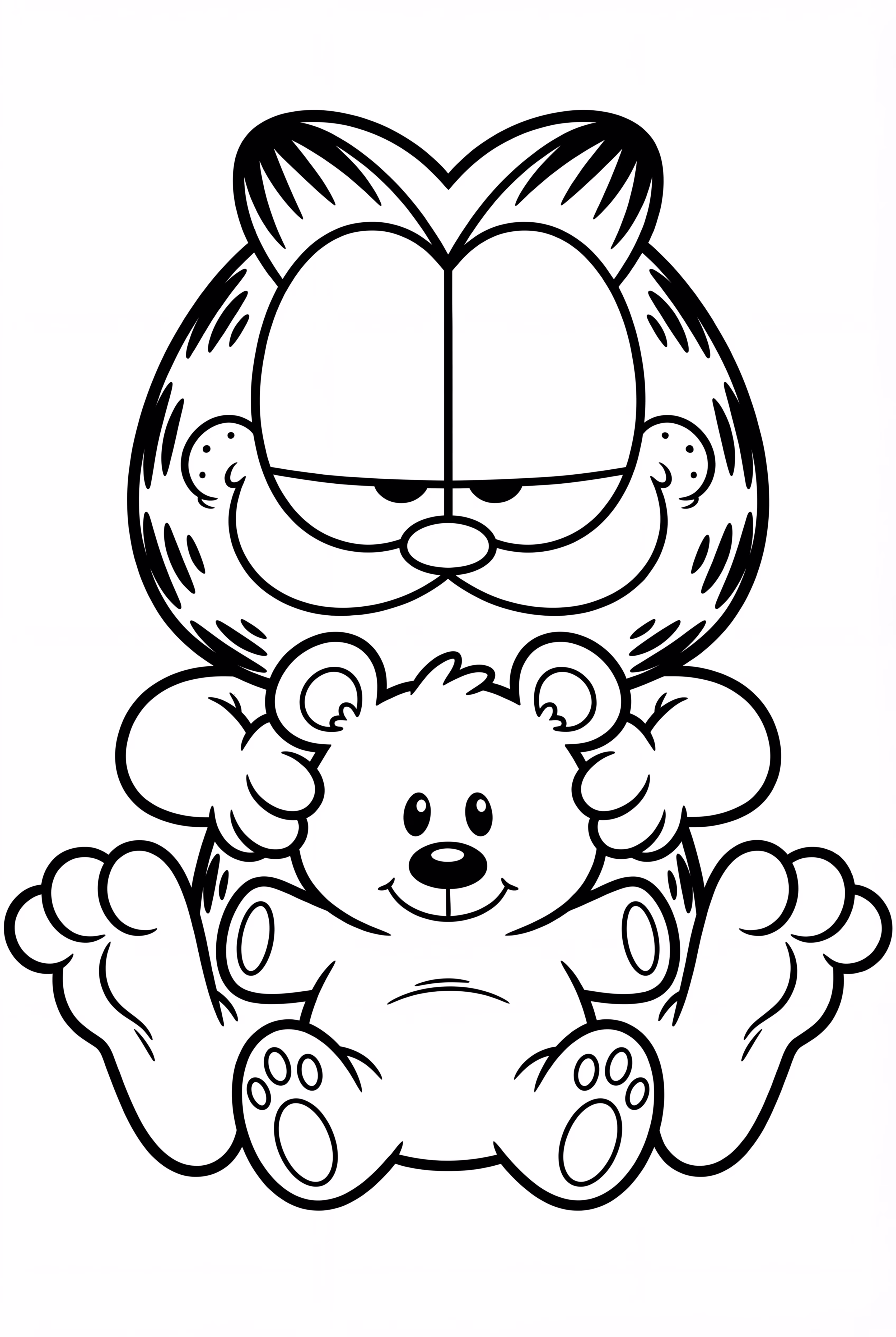 Garfield Playing with Pooky Bear