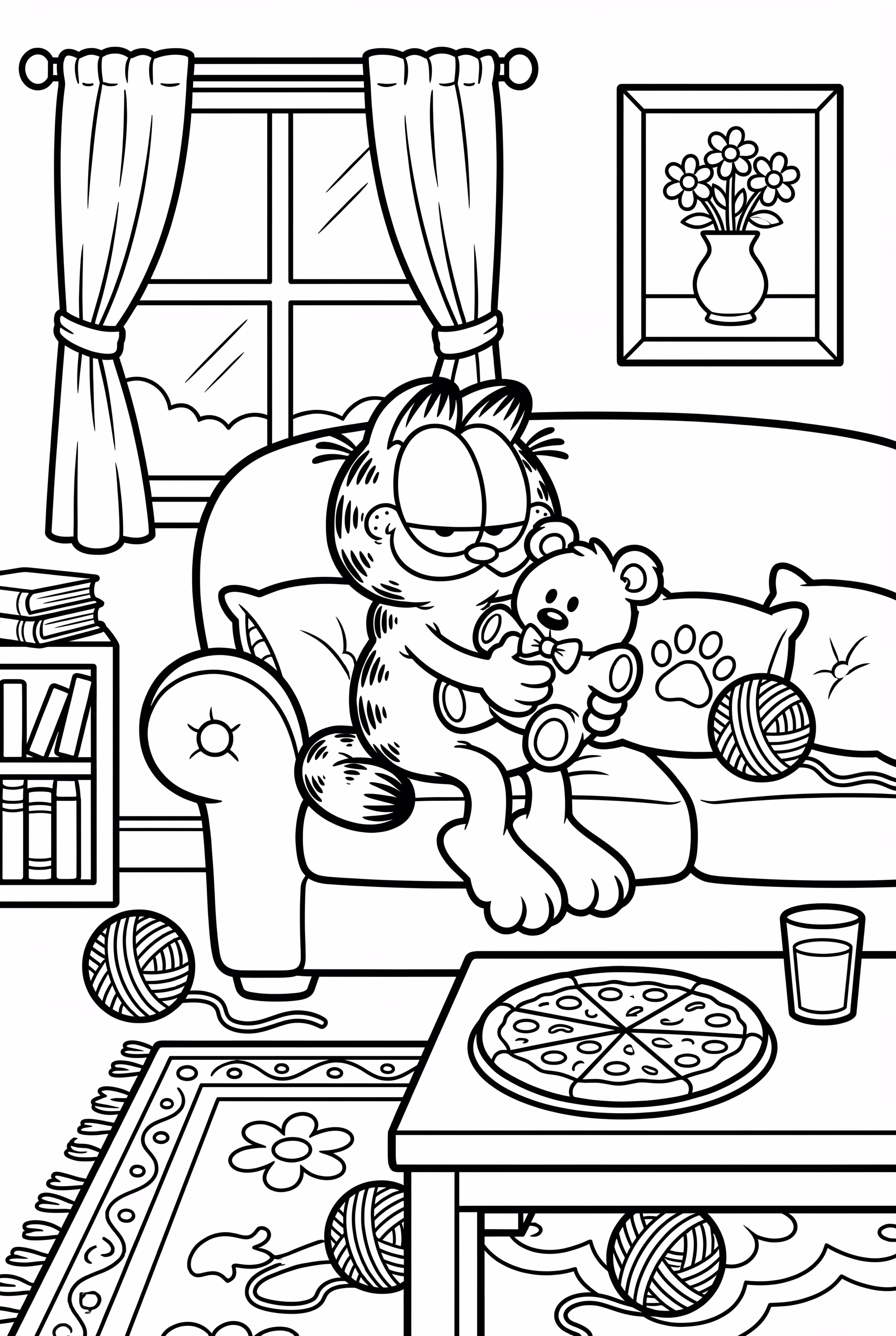 Garfield Playing with Pooky Bear