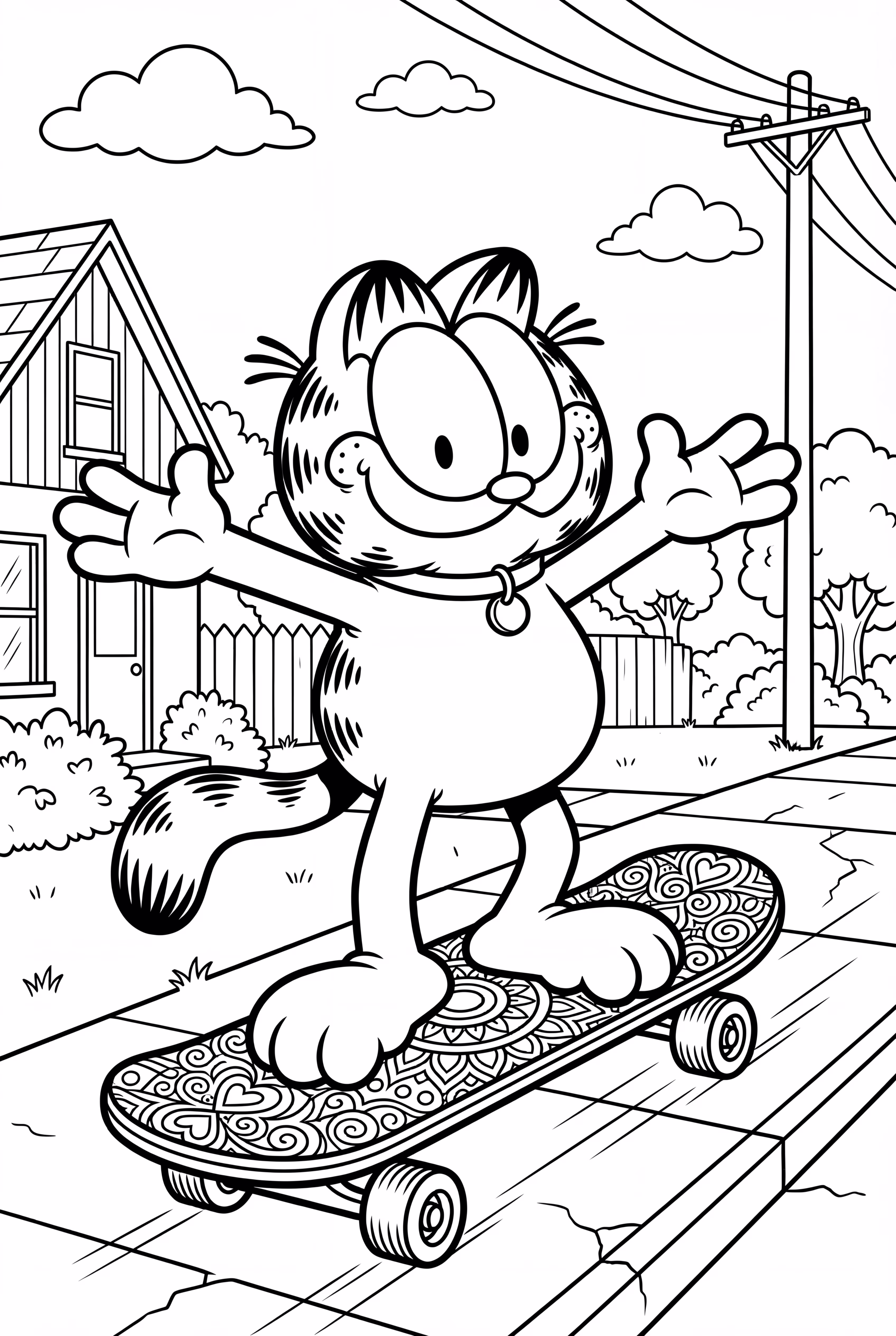 加菲猫滑 skateboard