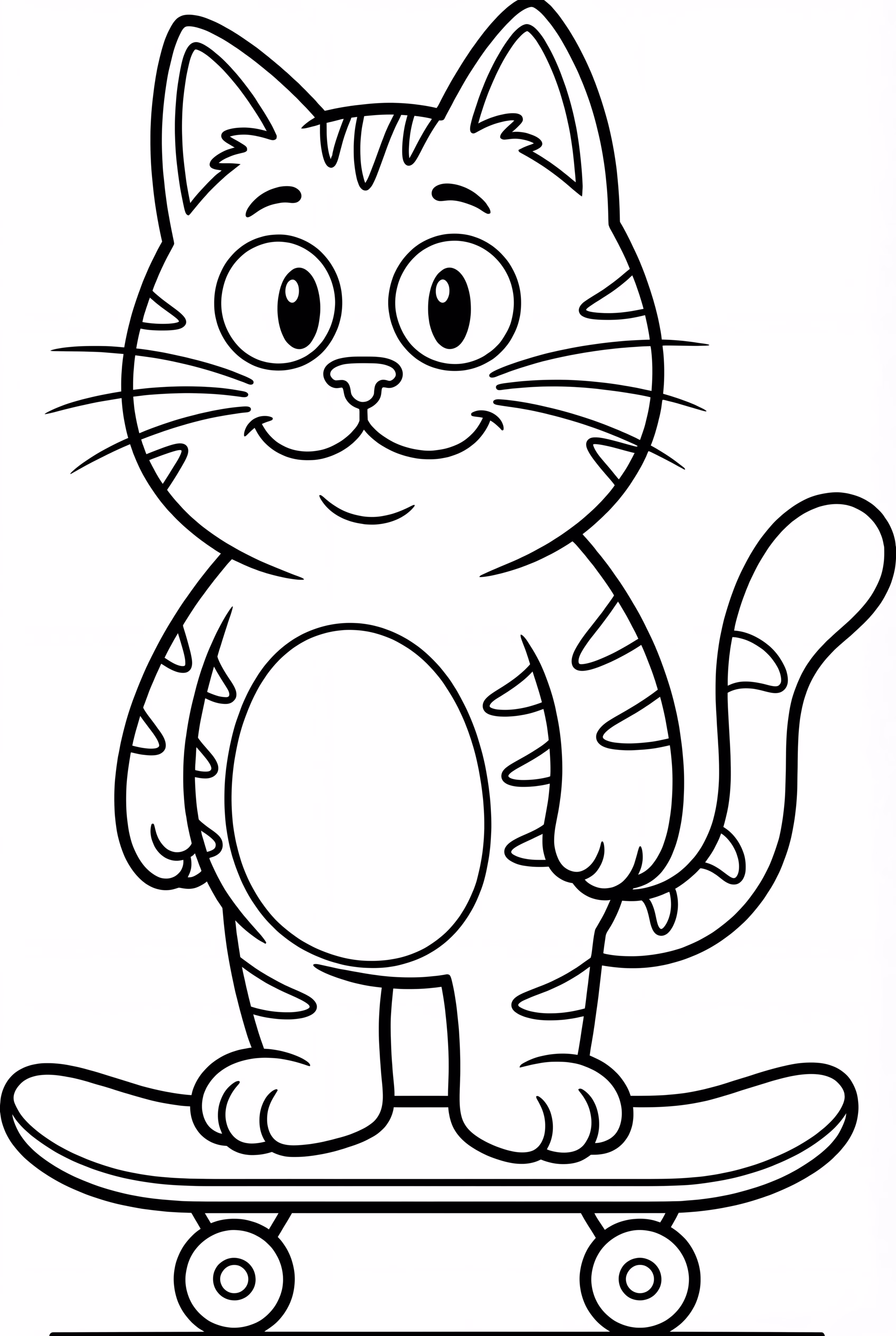 Garfield Riding a Skateboard