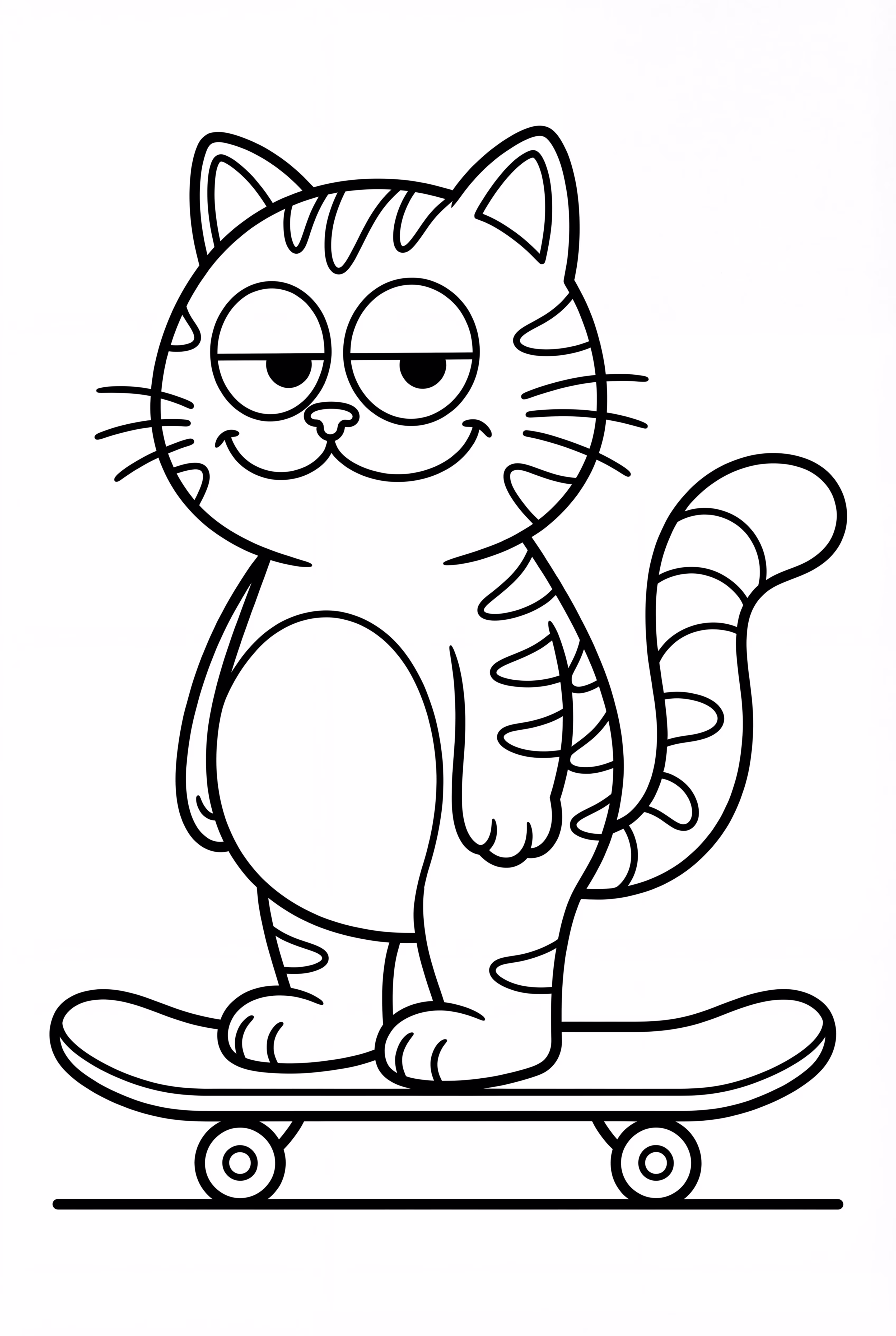 Garfield Riding a Skateboard