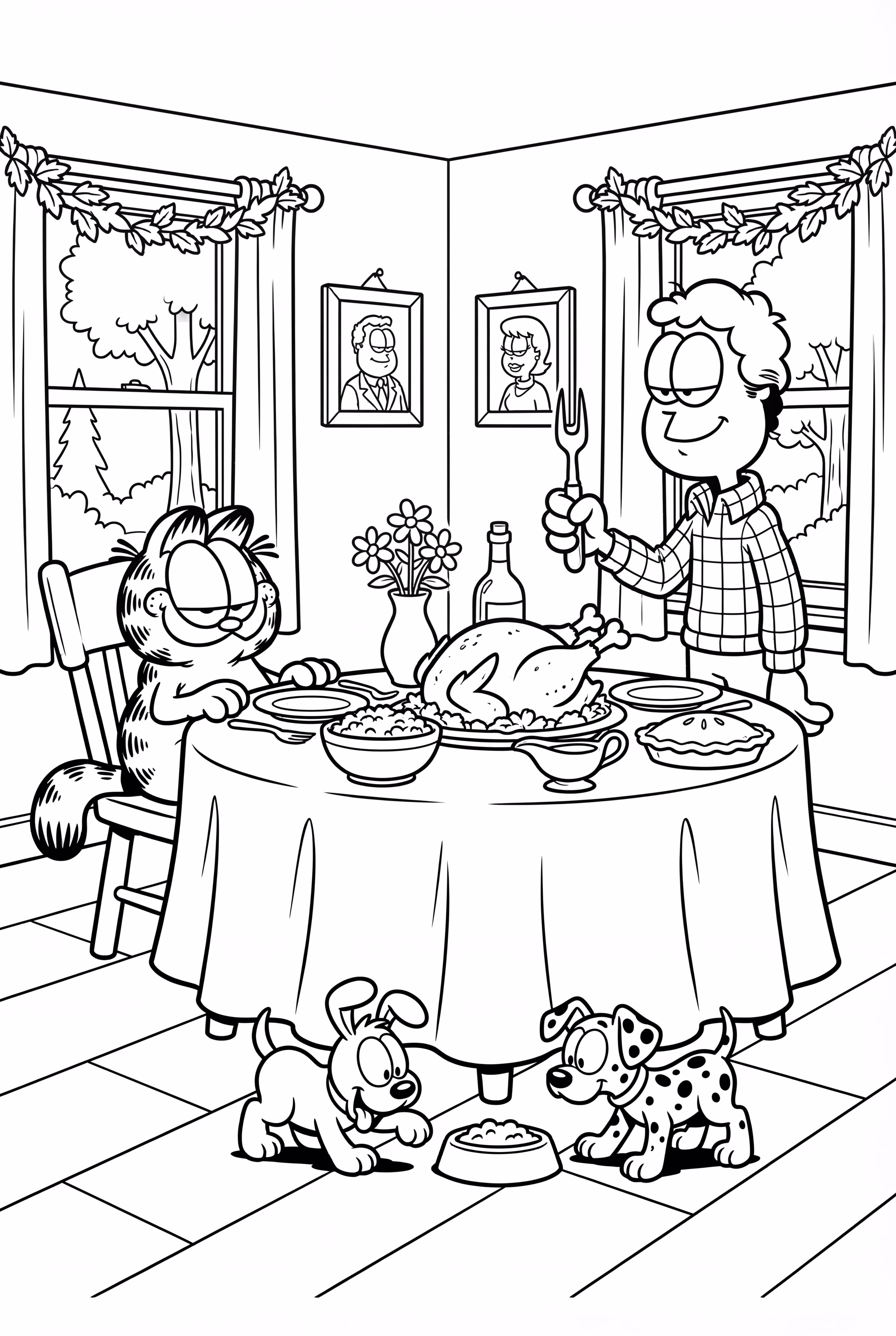 Garfield Thanksgiving Dinner Table