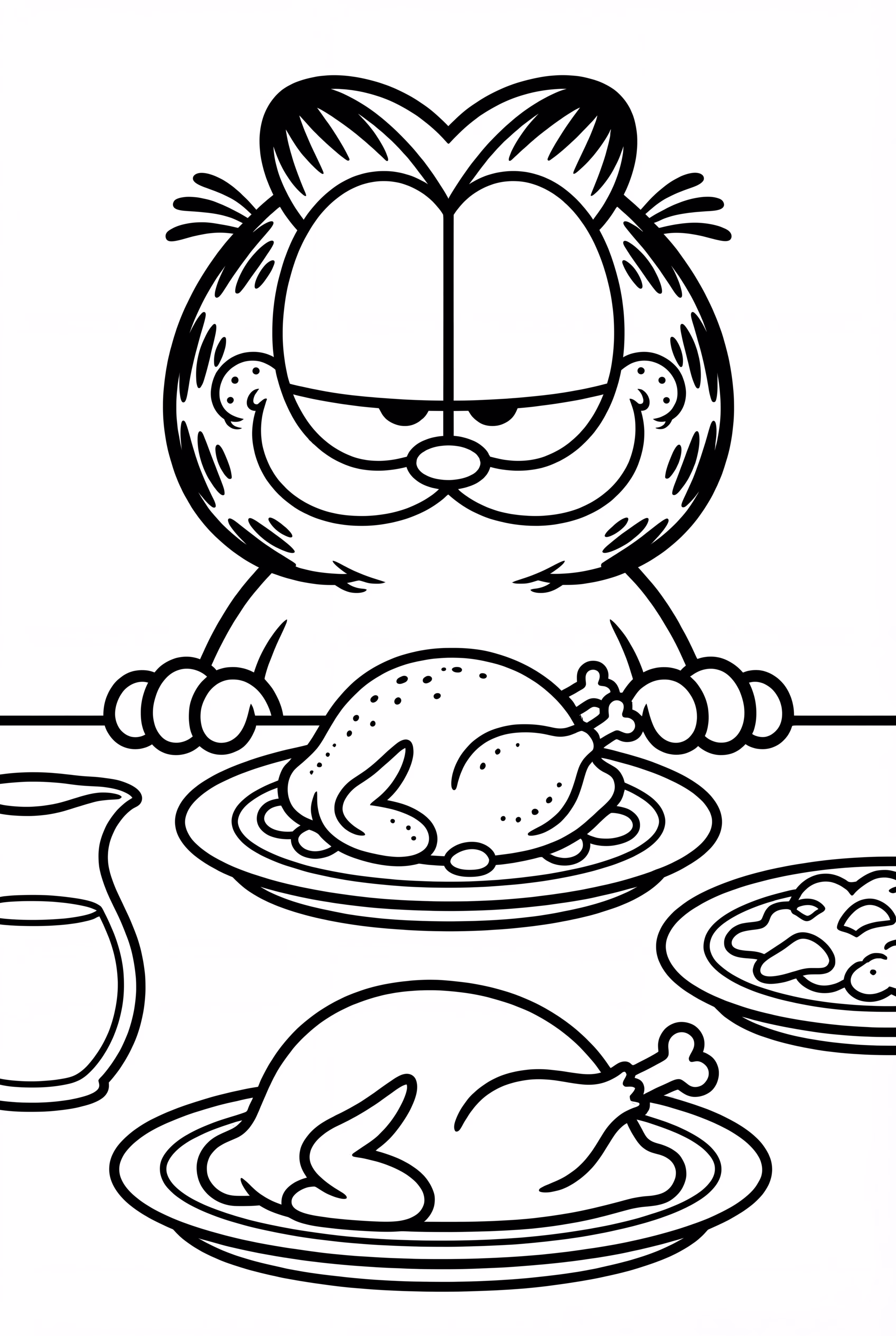 Garfield Thanksgiving Dinner Table