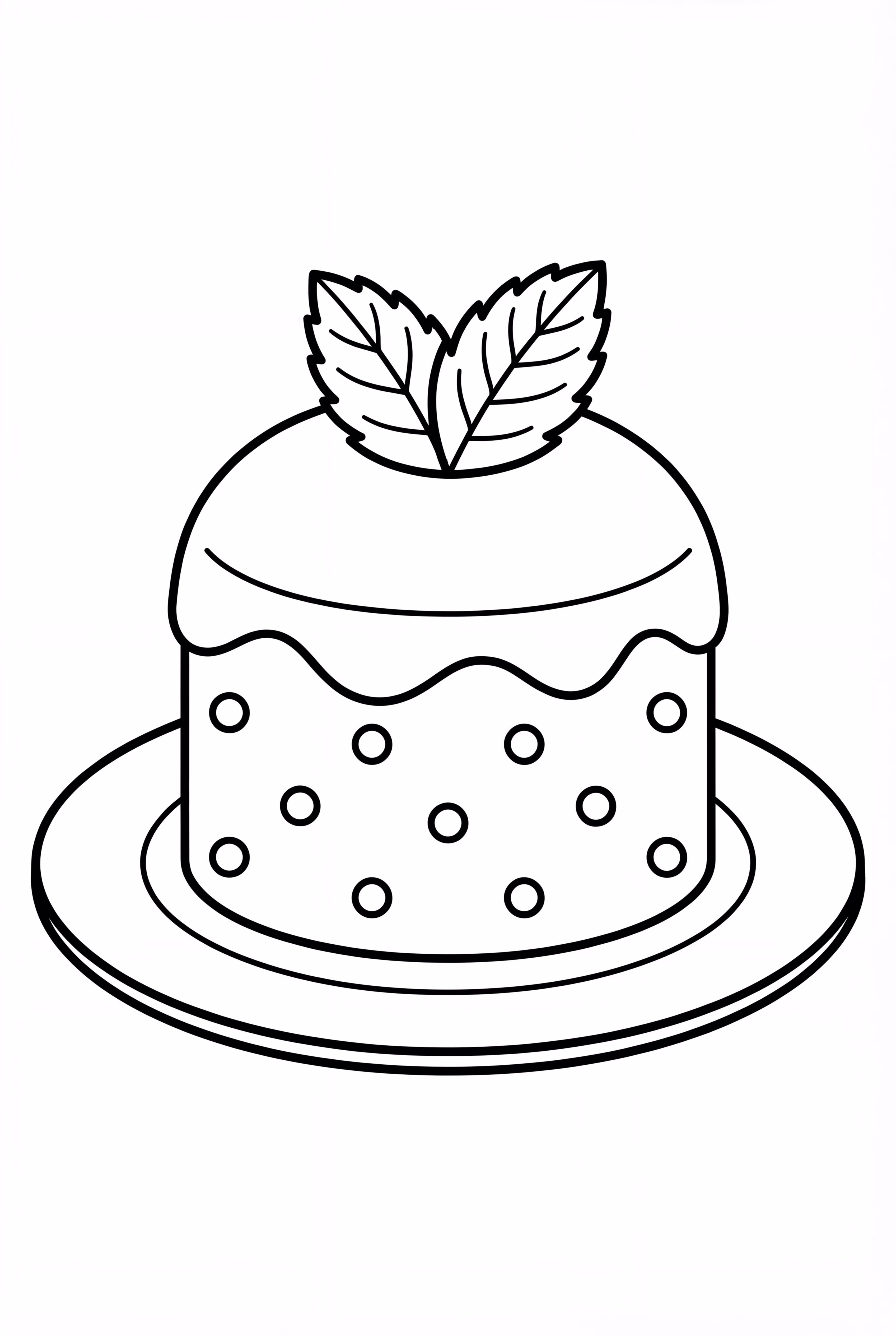 Garnishing Dessert With Mint