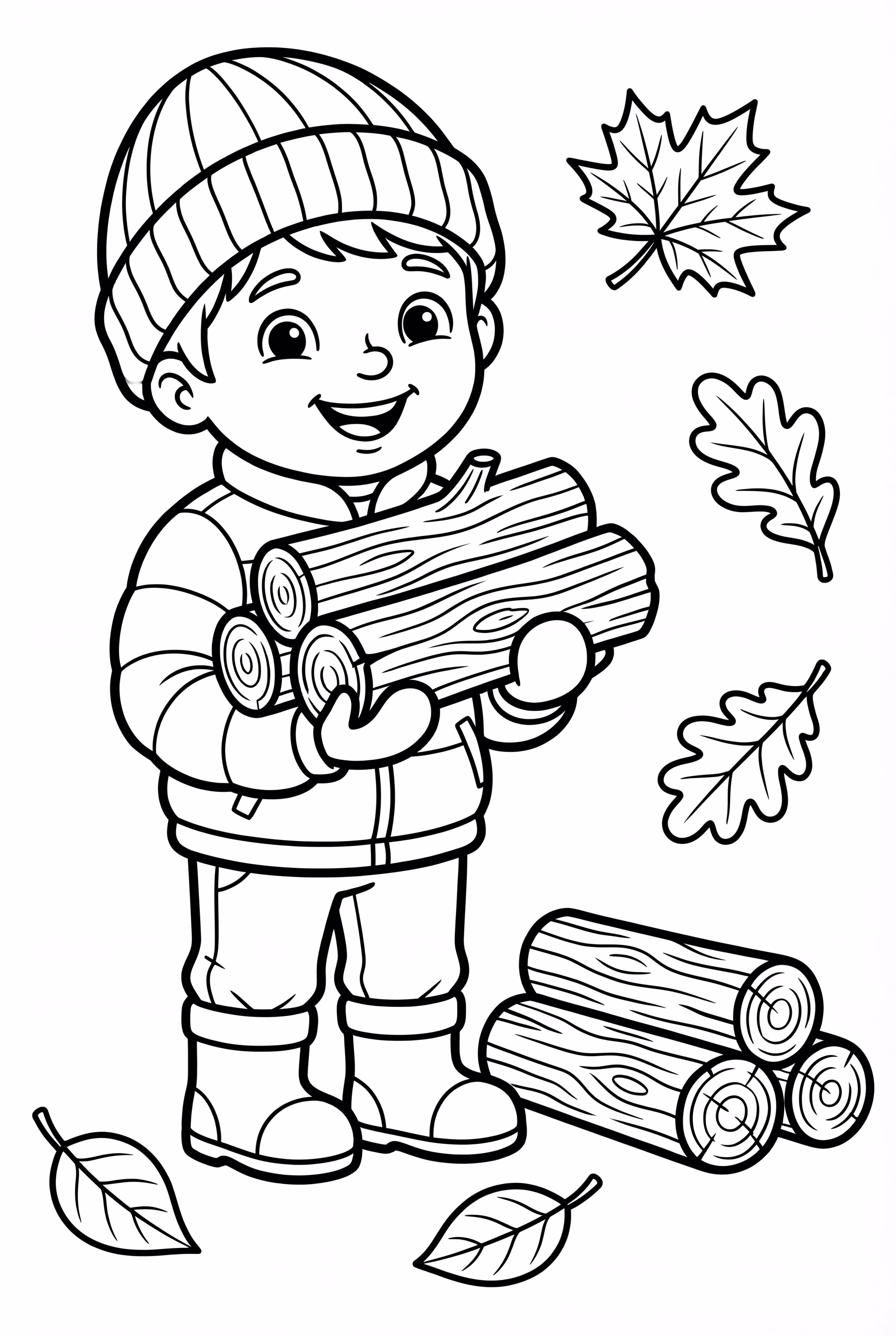 Gathering Autumn Fall Firewood