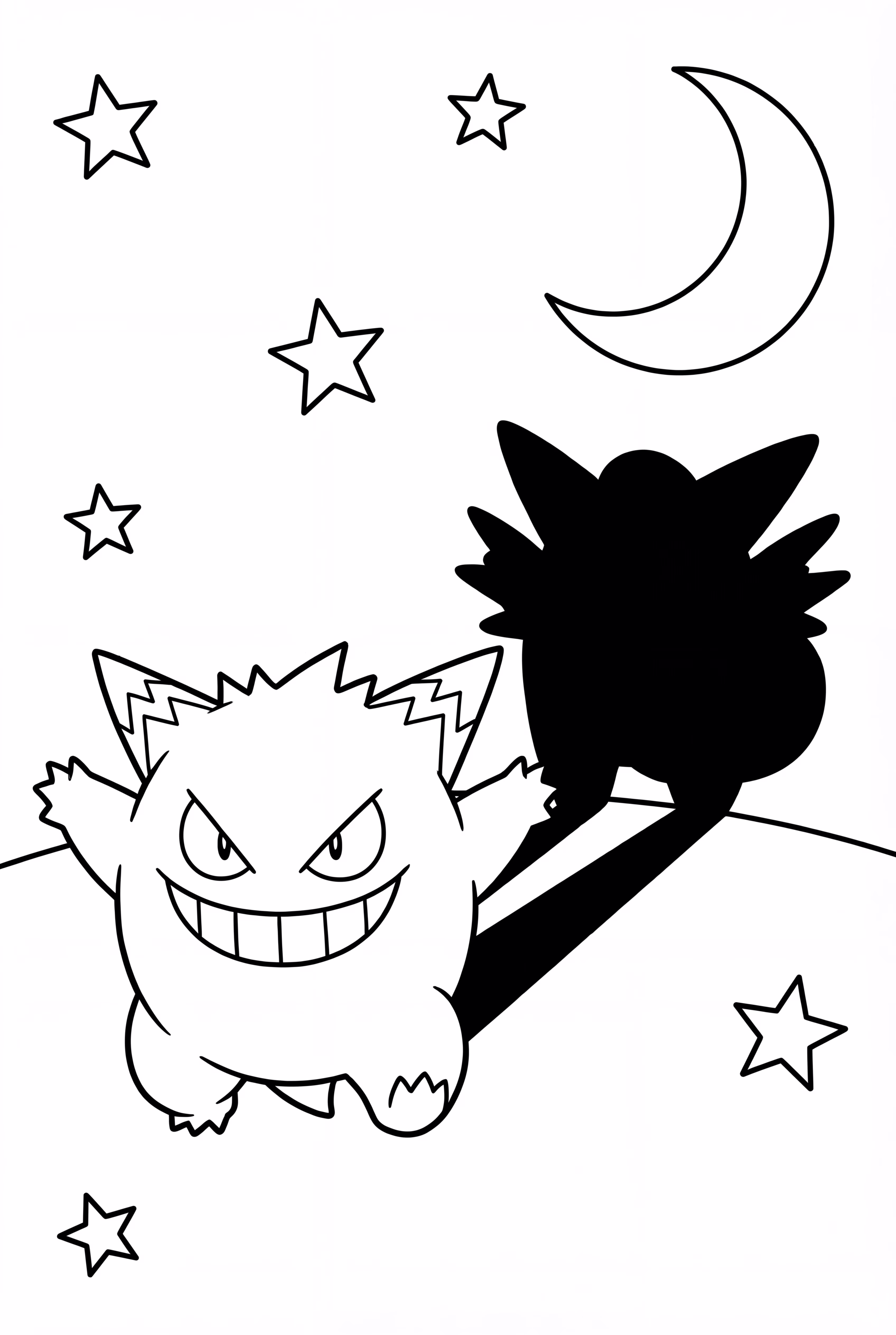 Gengar and Its Shadow Clefable