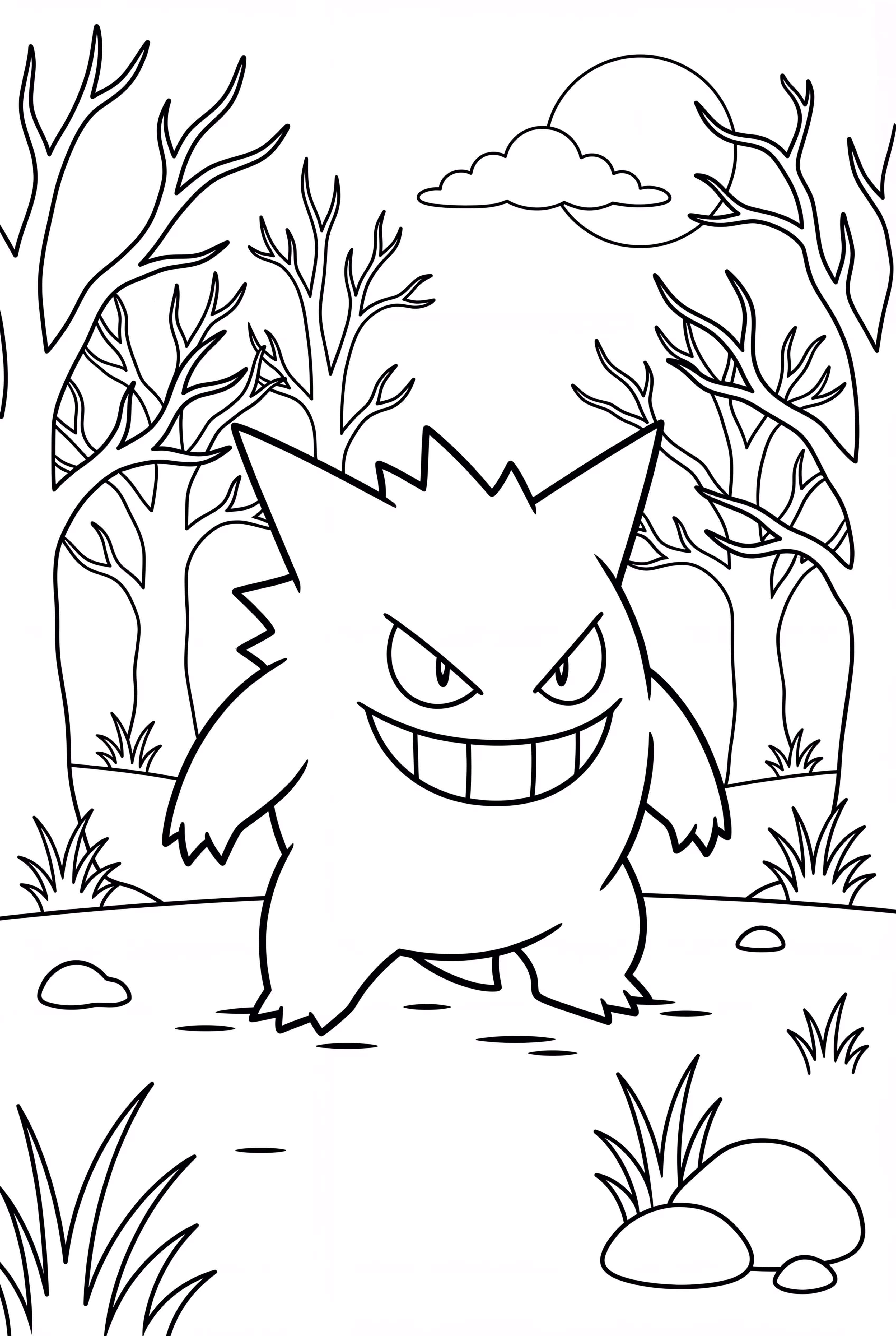 Gengar in a Dark Forest