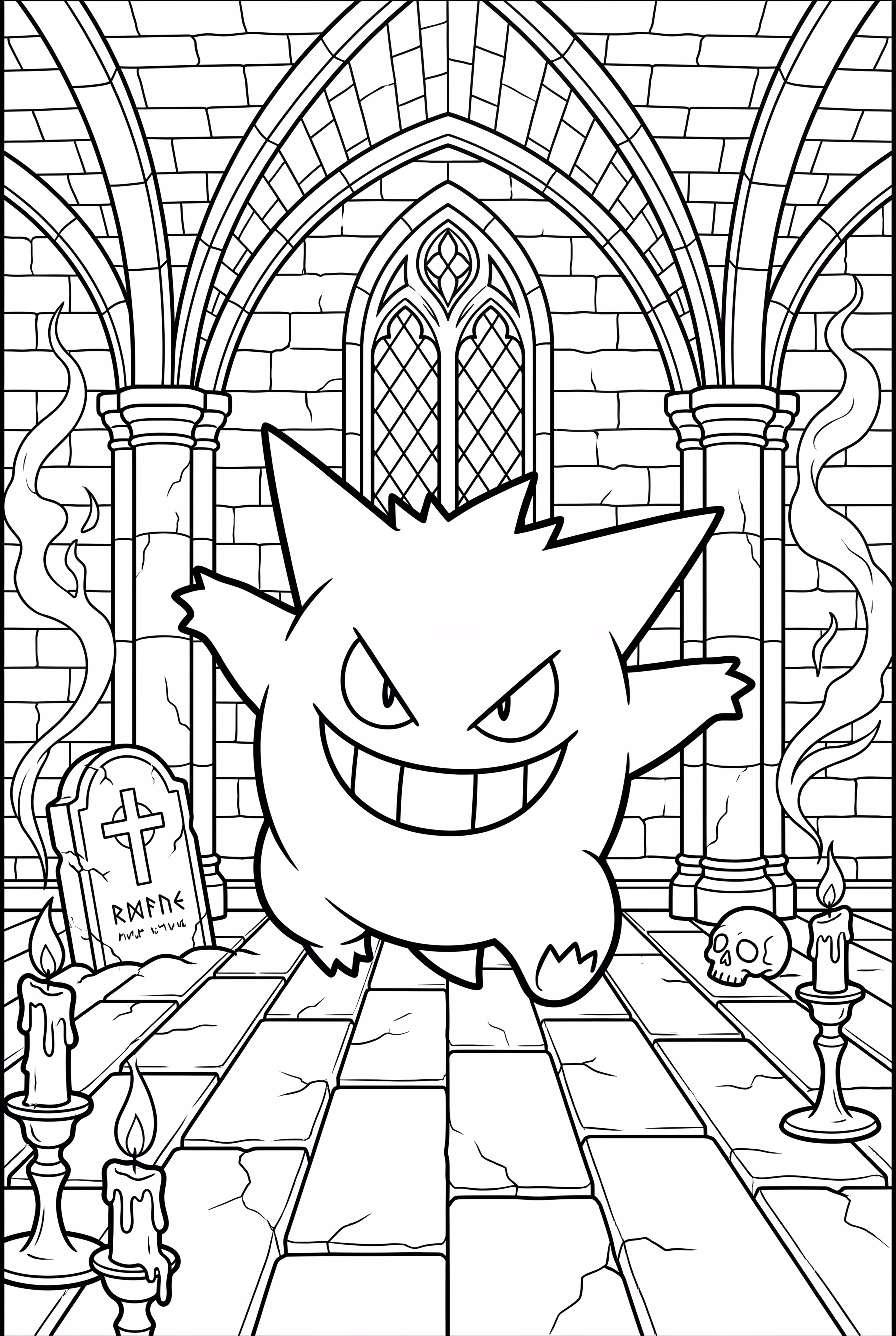 Gengar na Torre da Cidade Lavanda