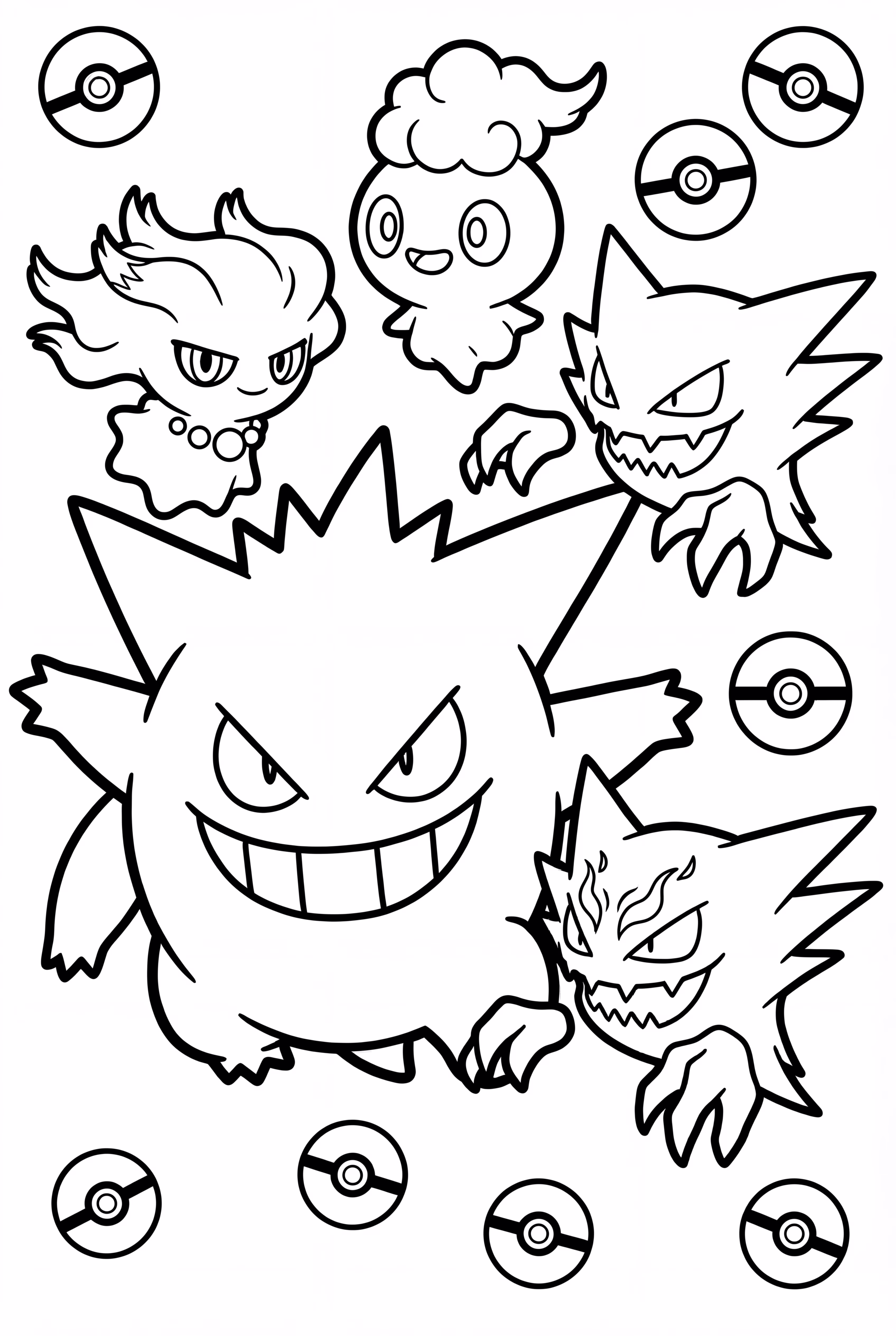 Gengar com uma Equipe de Pokémon Fantasma