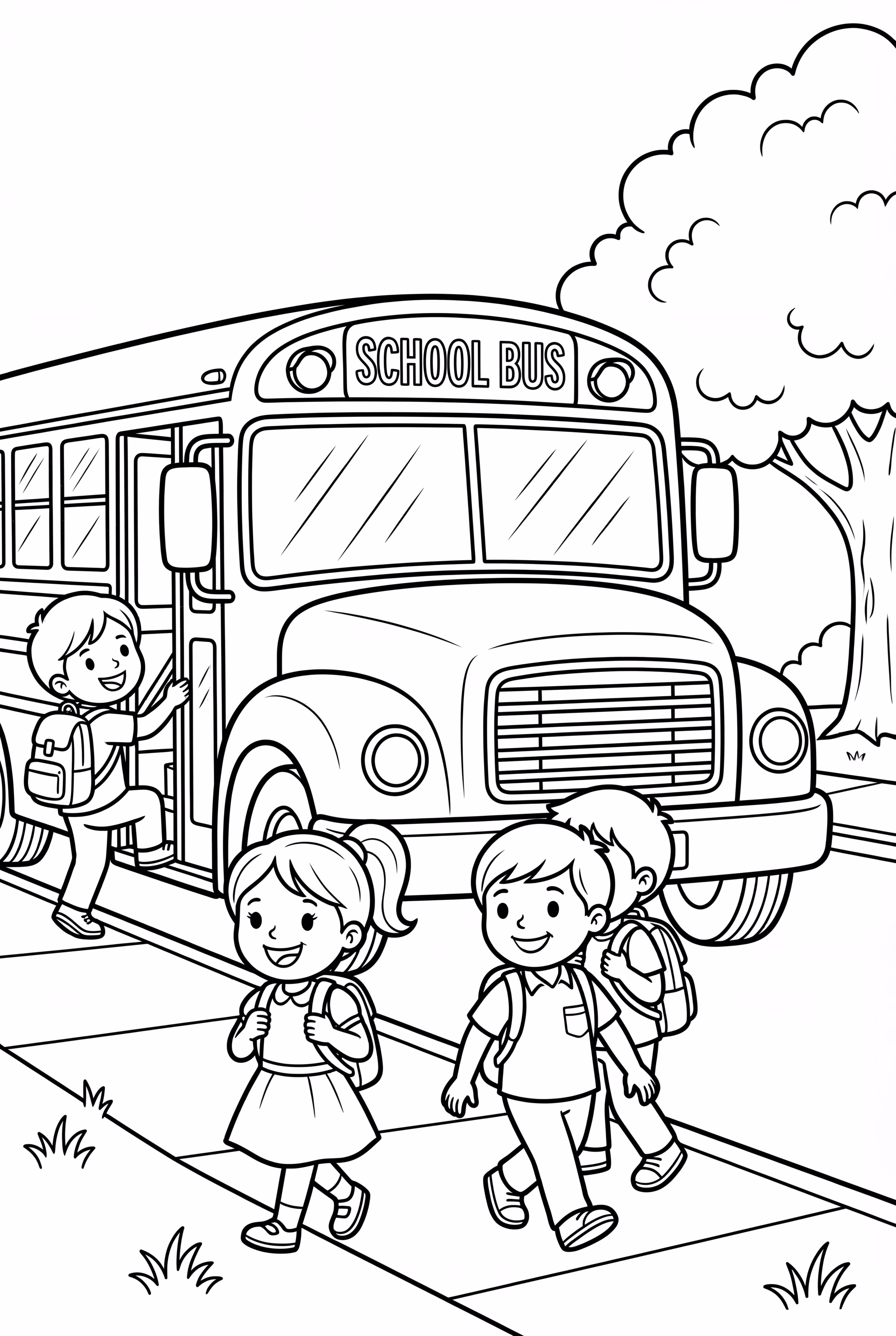 Getting On The School Bus Back To School