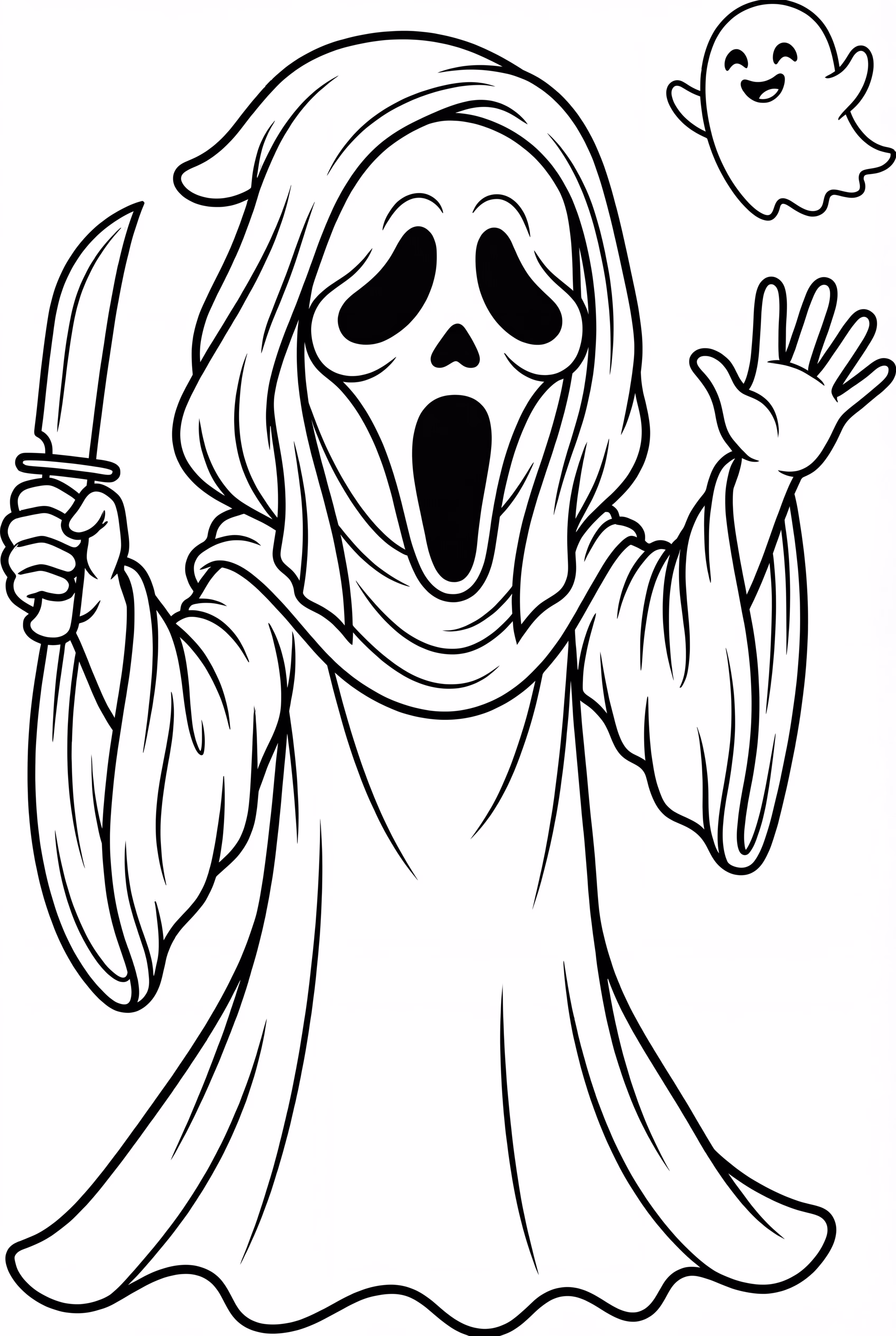 Ghostface And A Cute Little Ghost