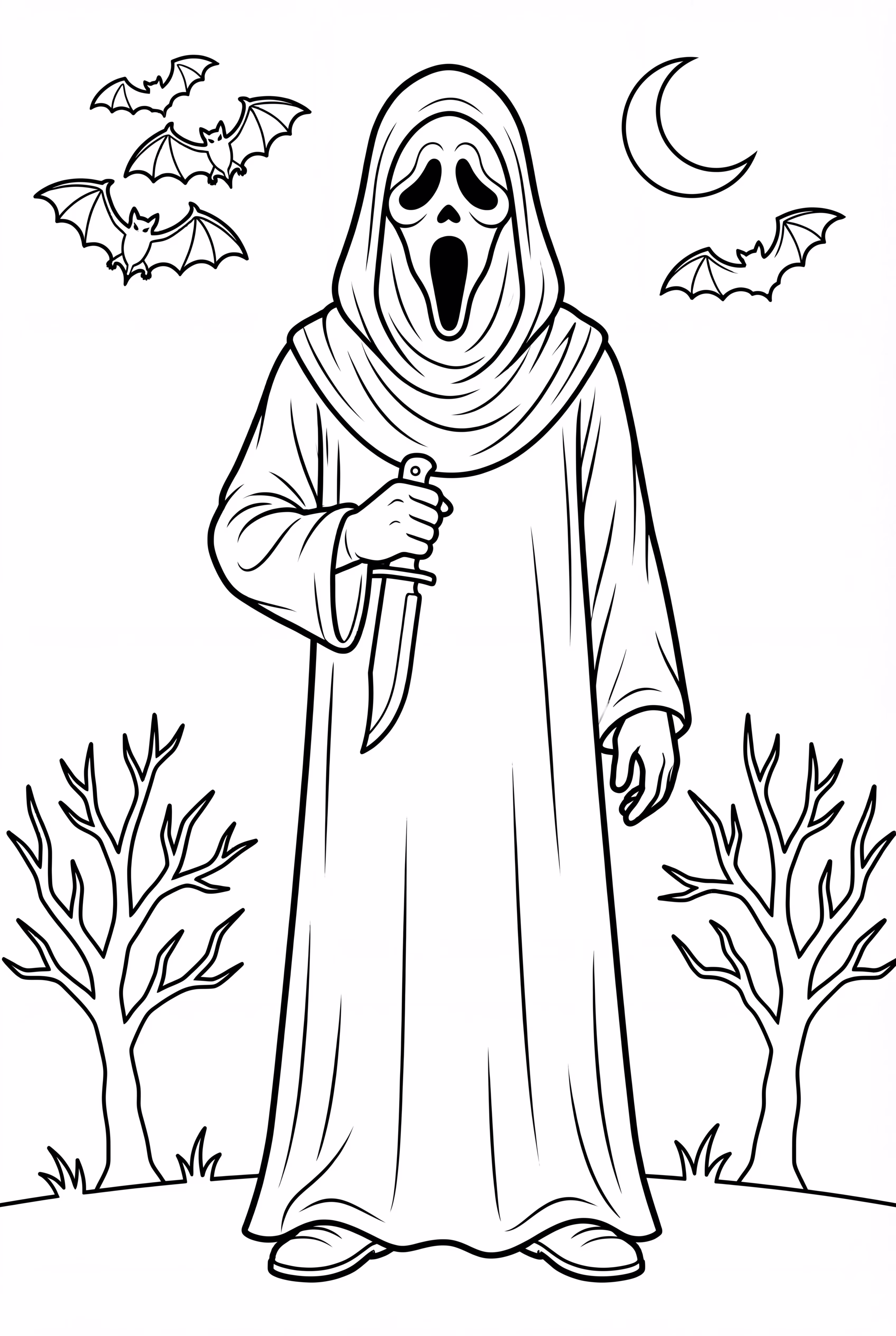 Ghostface Holding His Famous Knife