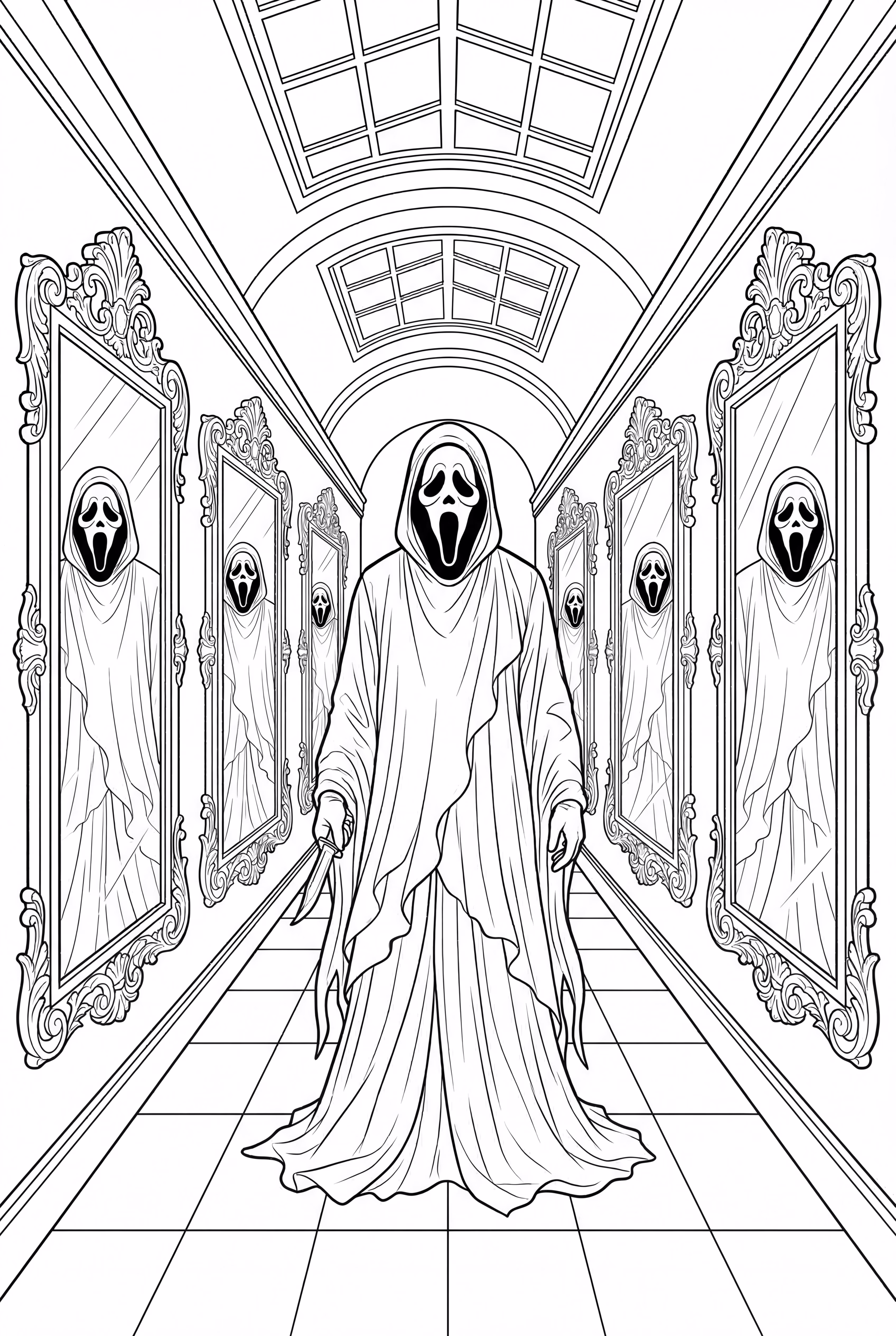 Ghostface In A Hall Of Mirrors
