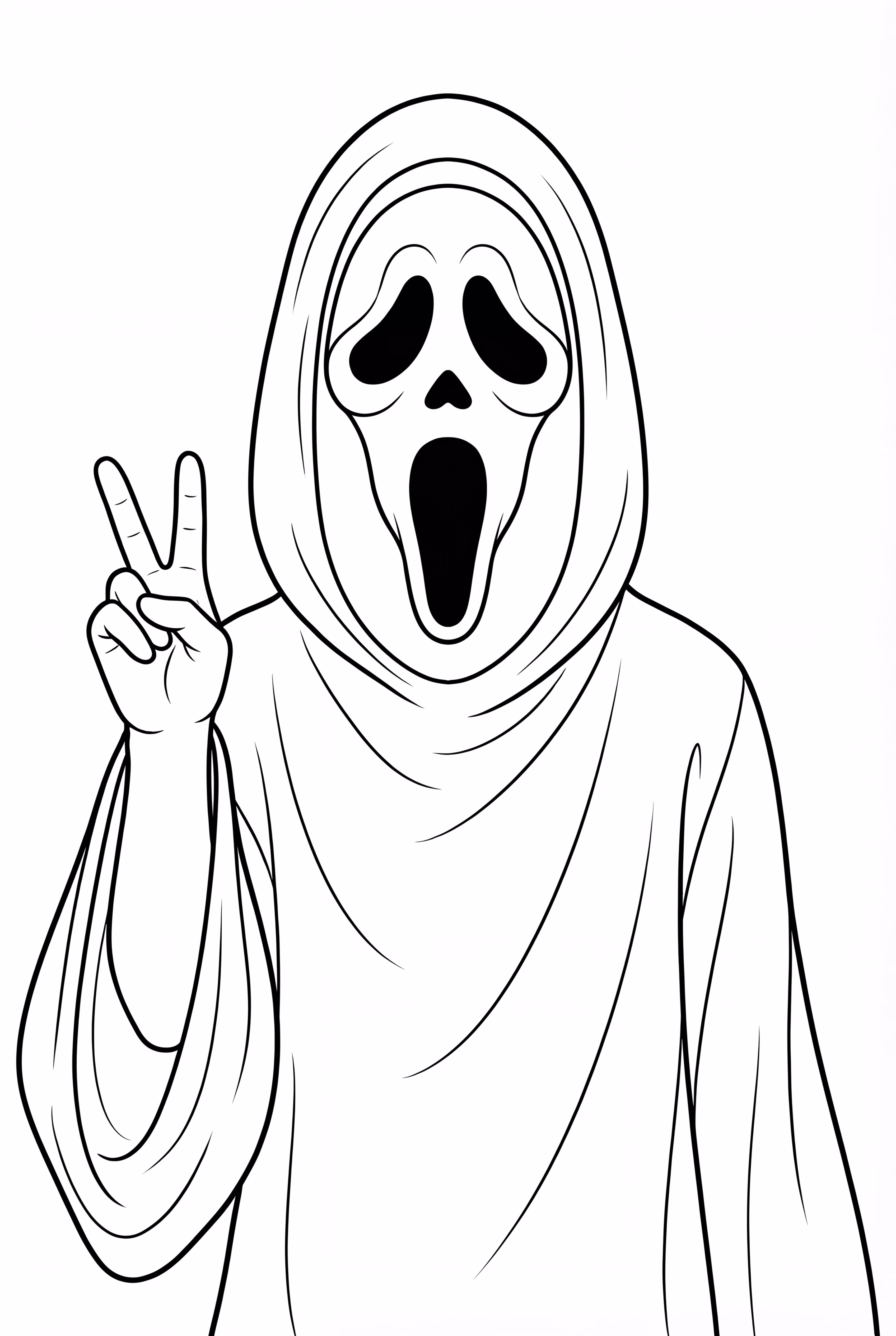 Ghostface Making A Peace Sign