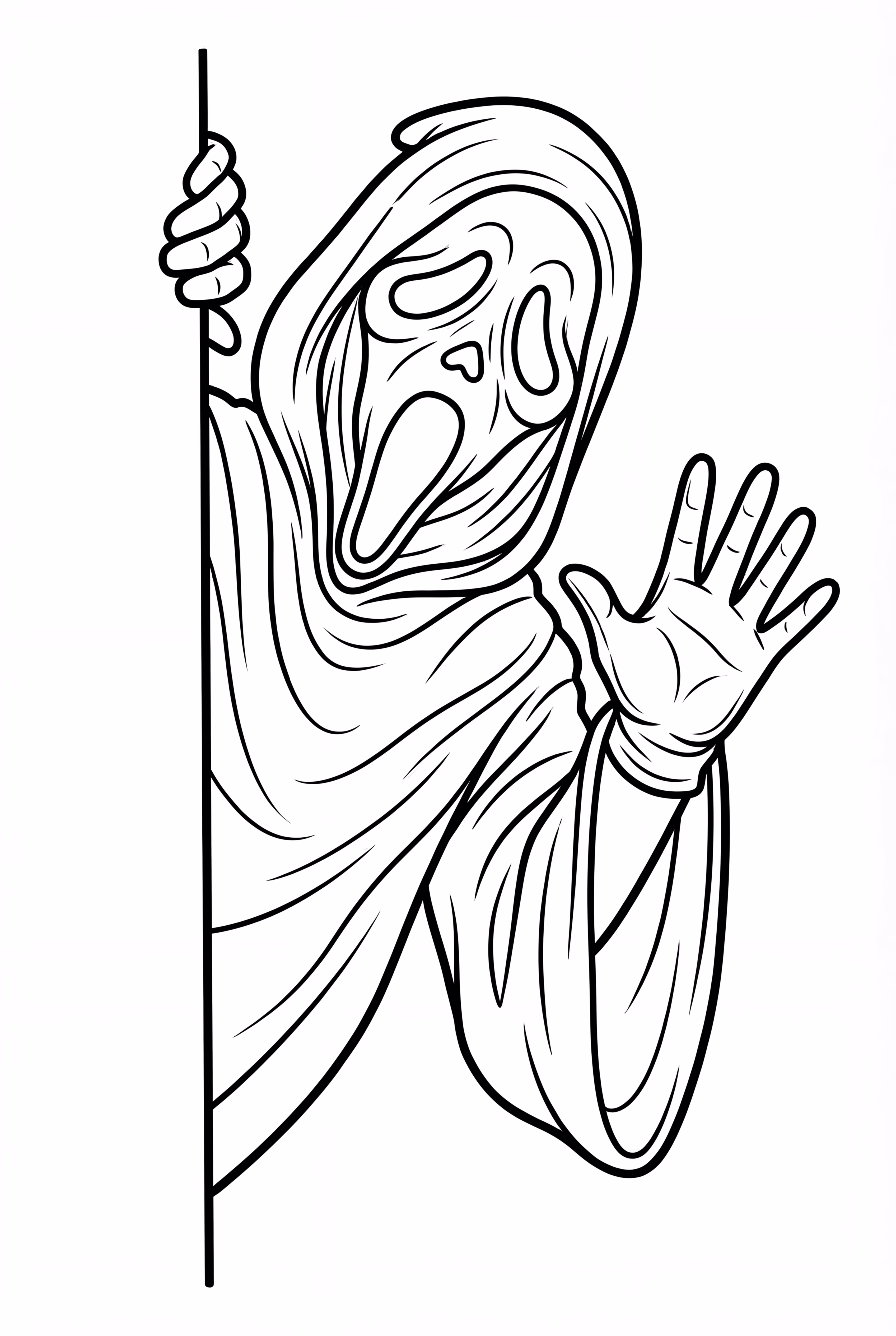 Ghostface Peeking From A Corner