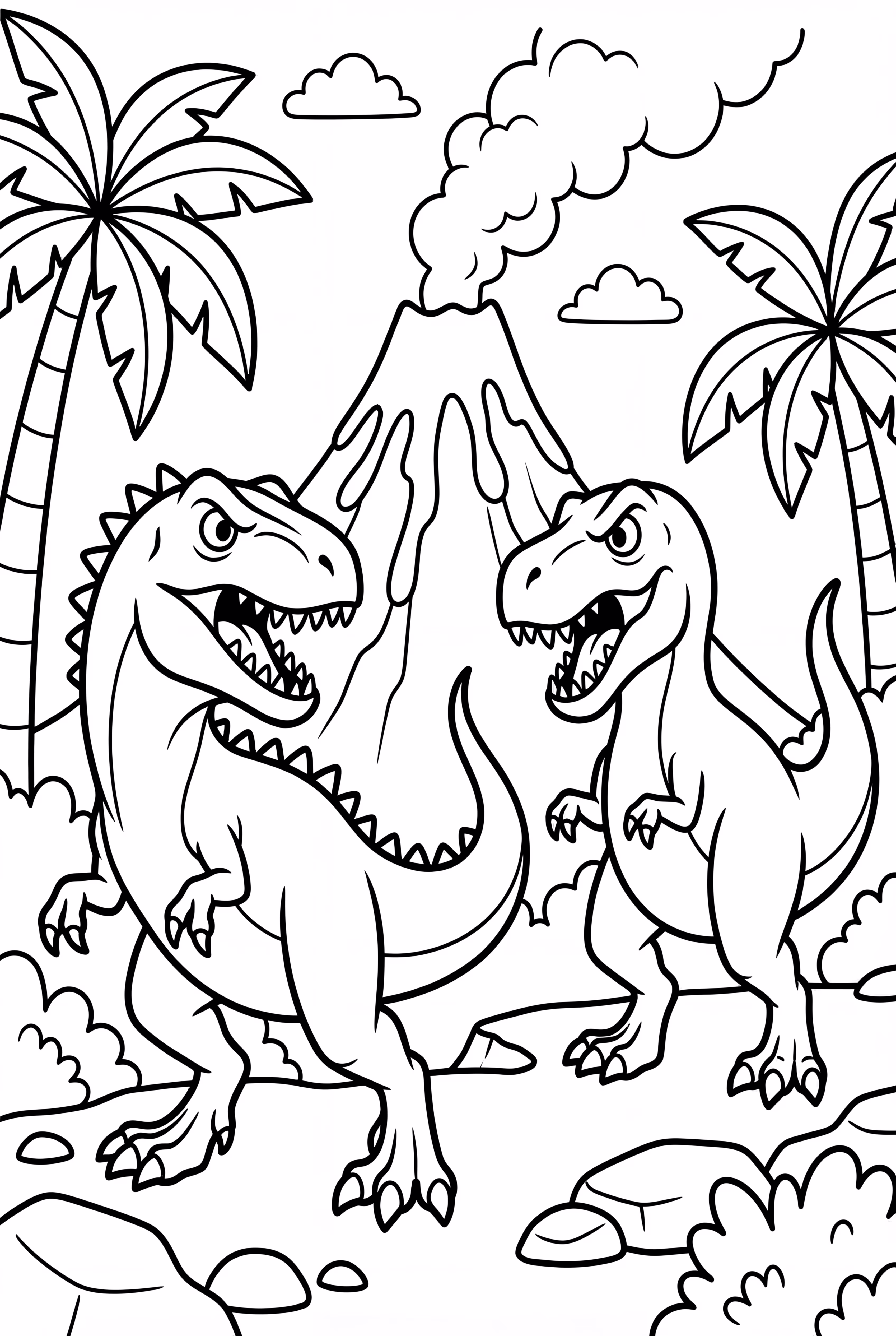 Giganotosaurus Challenging A T-Rex